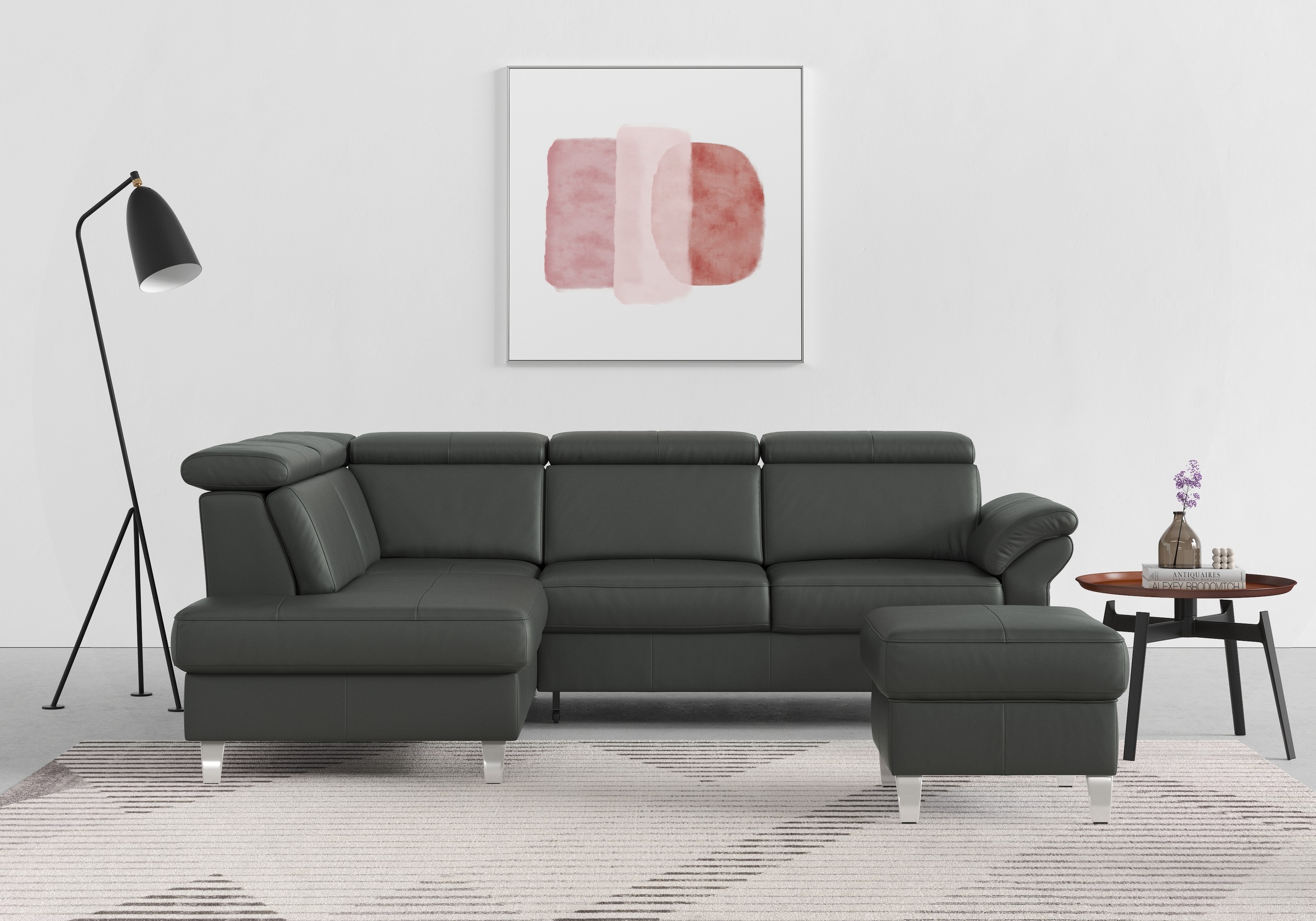 sit&more Ecksofa "Arngast L-Form" inklusive Kopfteilverstellung und Federkern