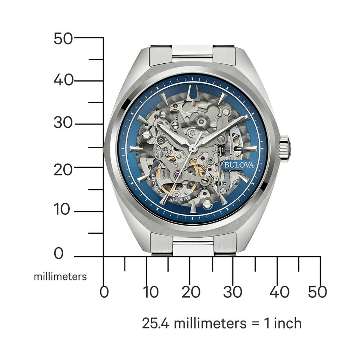 Bulova Automatikuhr, Armbanduhr, Mechanische Uhr, Herrenuhr, Edelstahlarmband