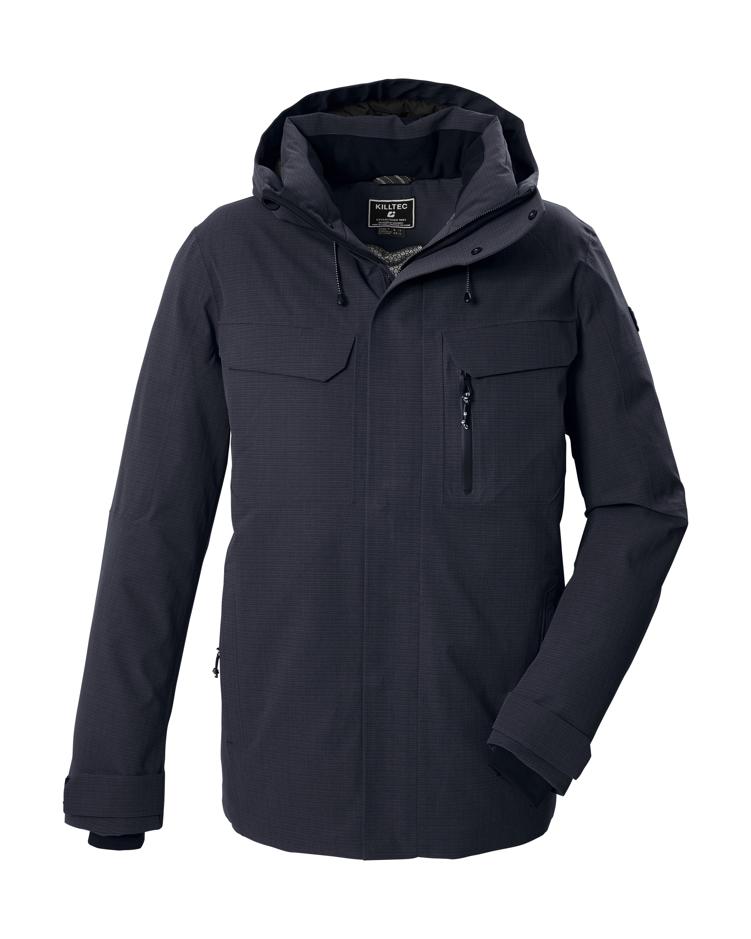Killtec Funktionsjacke "KOW 87 MN JCKT" Wind- und wasserdichte Herrenjacke mit verstellbarer Kapuze