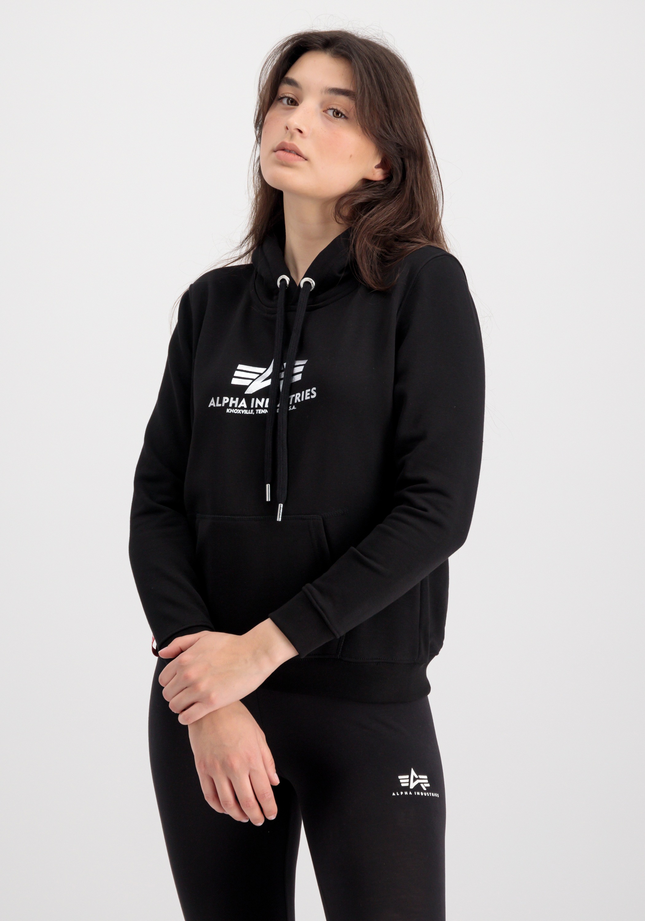 Alpha Industries Hoodie »New Basic Hoodie Wmn Foil Print Kapuzensweatshirt«