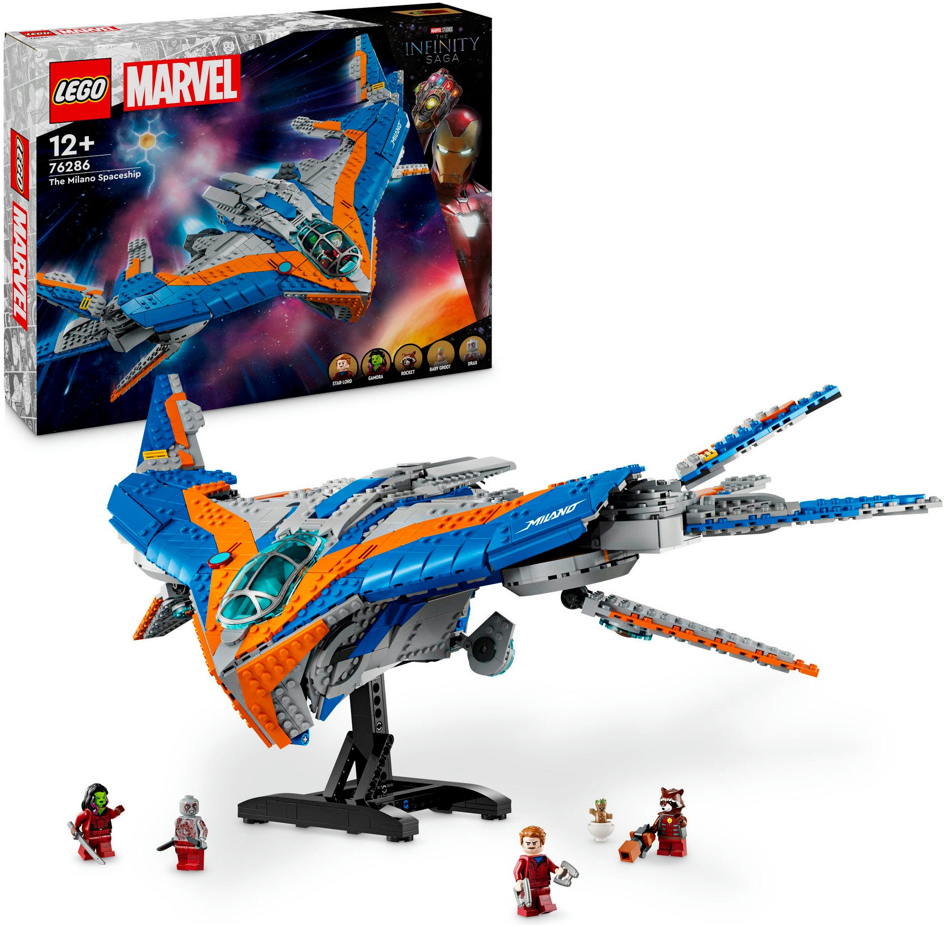 LEGO Kinder Konstruktionsspielsteine "Guardians of the Galaxy: Die Milano (76286), LEGO Super Heroes", bunt, Kunststoff, Spielbausteine, Made in