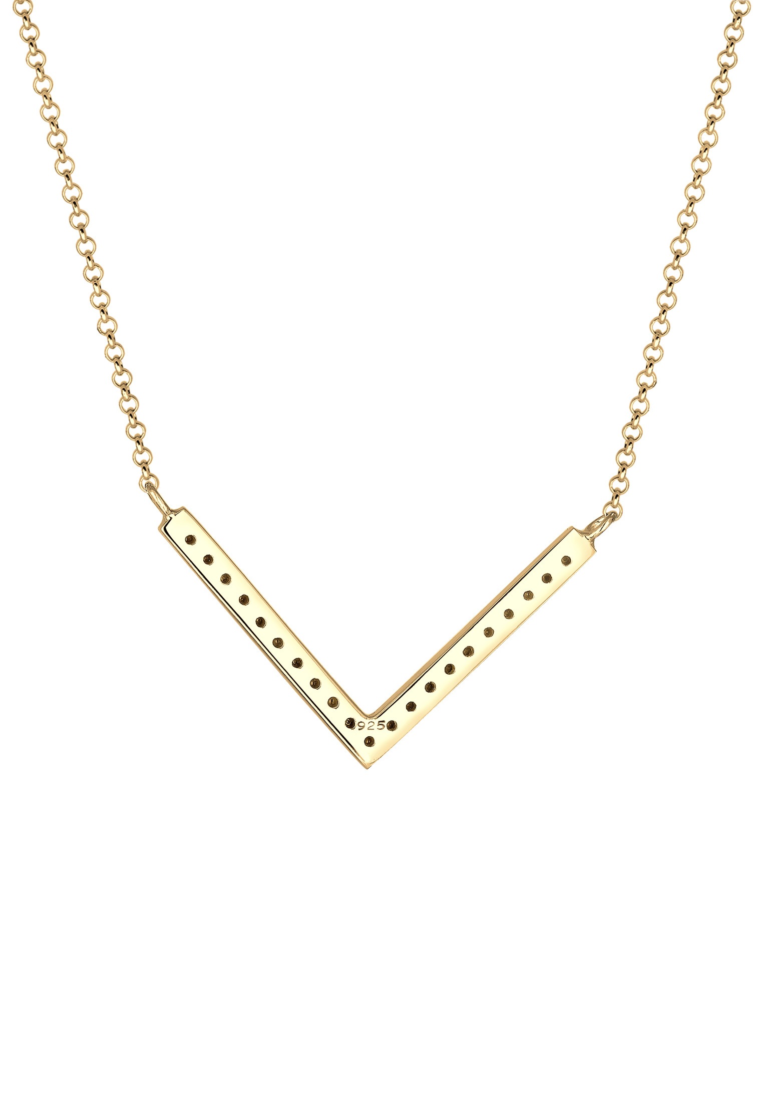 Elli Collierkettchen »V-Kette Kristalle 925 Silber«