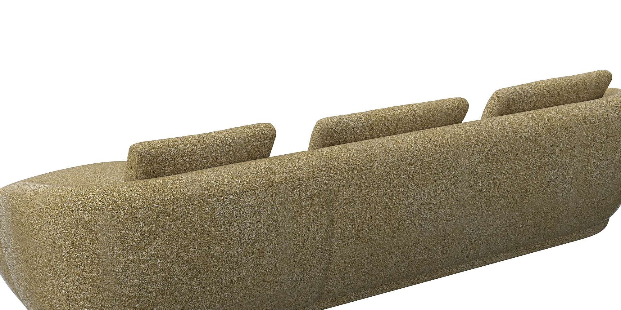 FLEXLUX Wohnlandschaft »Torino, rund, L-Form, Sofa-Ecke mit Recamiere, Longchair-Sofa«, Modernes, organisches Sofa-Design, Kaltschaum, Wellenunterfederung