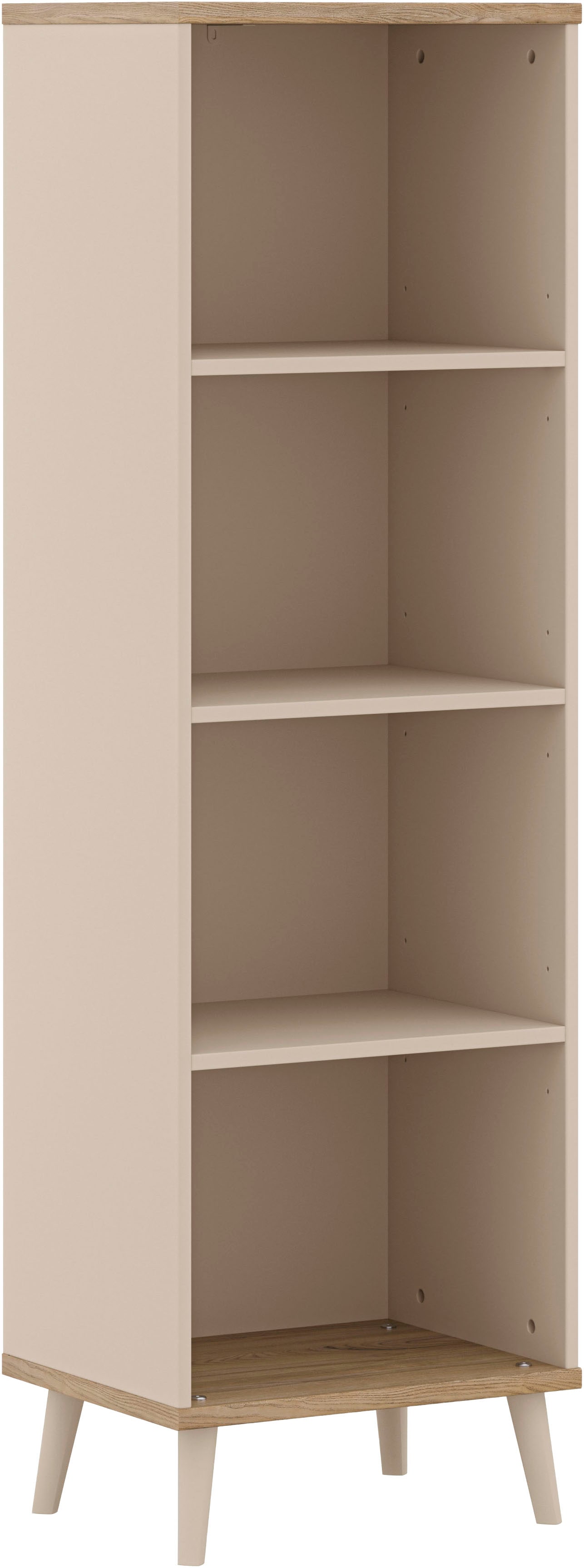 YUNY by PAIDI Standregal "HAZEL in Beige mit 4 Fächern, offenes Regal" praktischer Stauraum für jeden Raum – übersichtlich & funktional