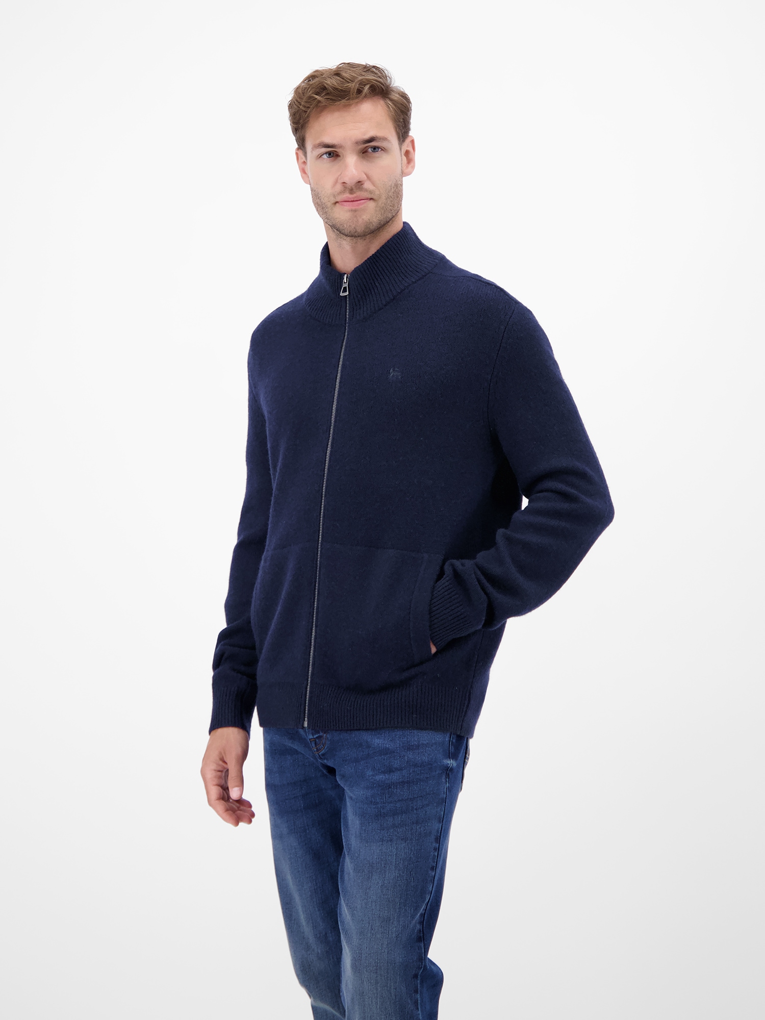 LERROS Strickpullover »LERROS Strickjacke aus Woll-Kaschmir-Mix, stilvoll und lässig«