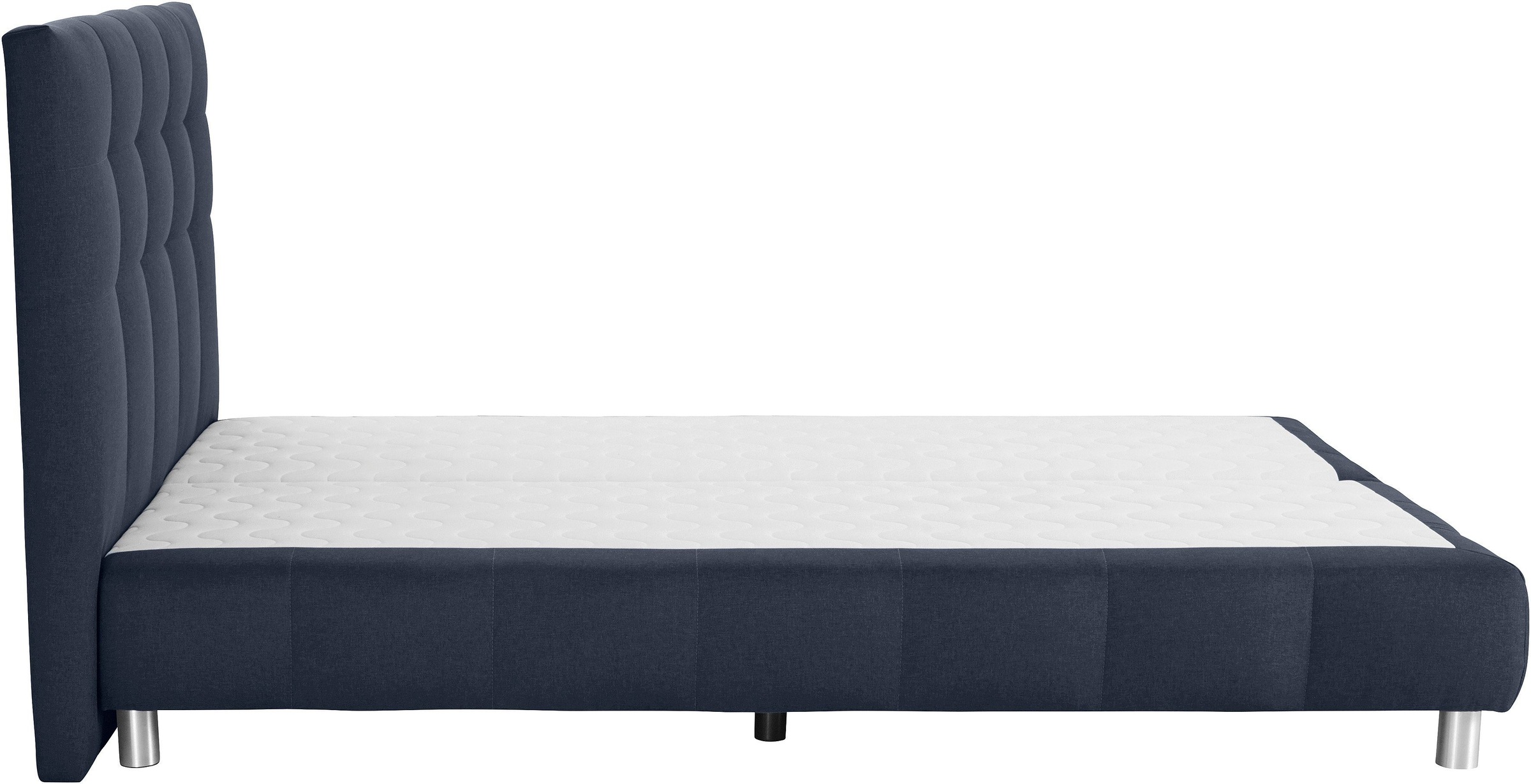 andas Boxspringbett »Salo XXL«, in Samtoptik oder Struktur, 6 Breiten in Überlänge 220cm, 4 Härtegrade