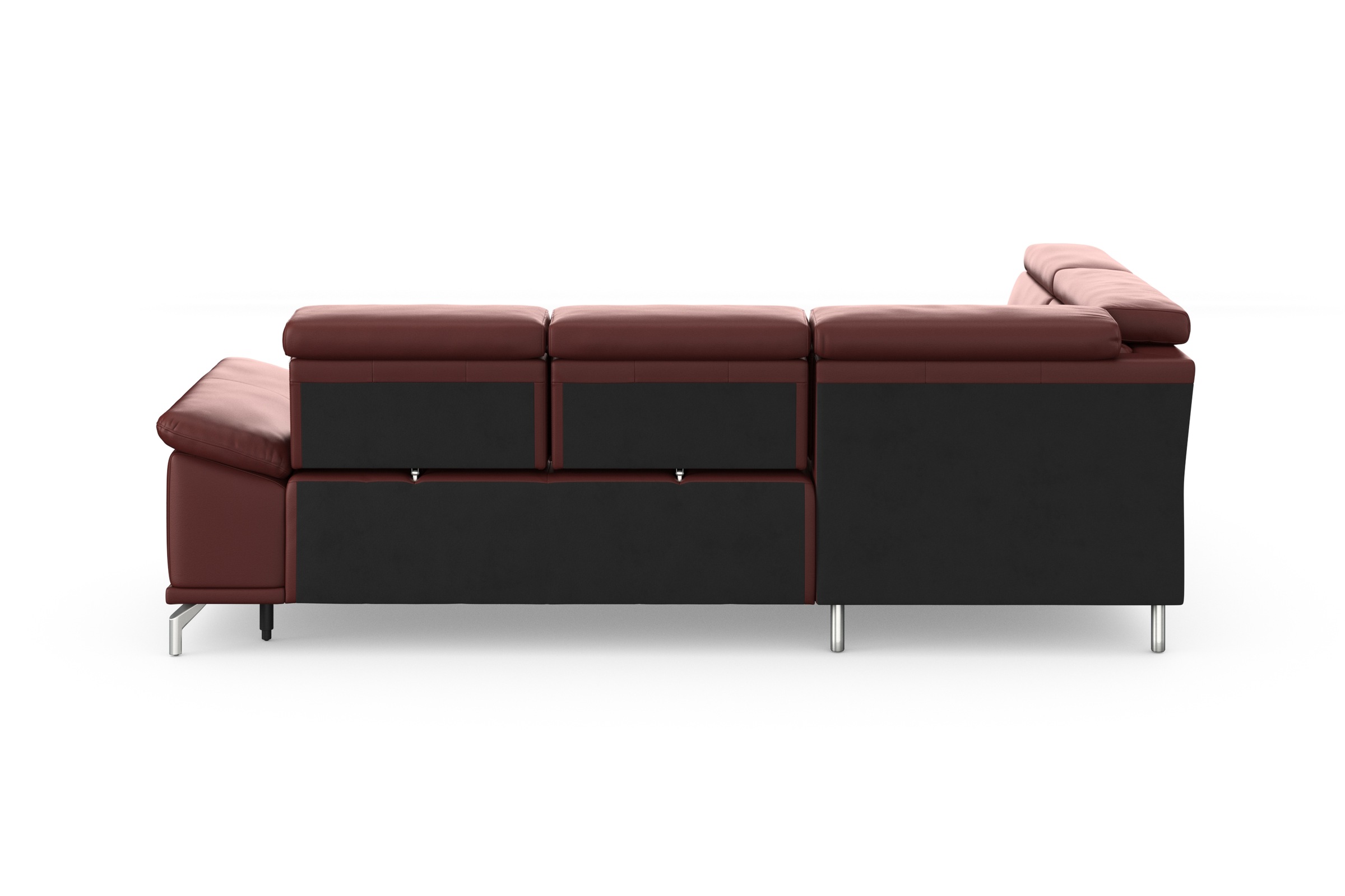 sit&more Ecksofa »Cabrio L-Form, mit Sitztiefenverstellung, Arm- und Kopfteilverstellung«, 3 Nierenkissen, Federkern, optional Bettfunktion und Stauraum