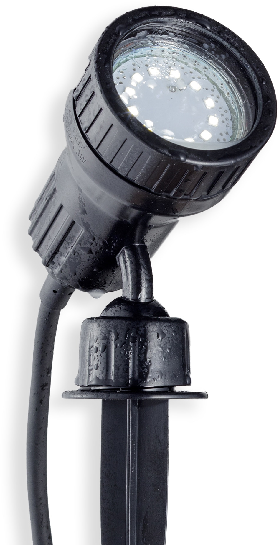 B.K.Licht LED Gartenstrahler, 1 flammig, Leuchtmittel GU10 | LED wechselbar, LED, Erd-Spieß, Gartenleuchte, IP44, Wandspo,t Außen-Leuchte, 3W GU10