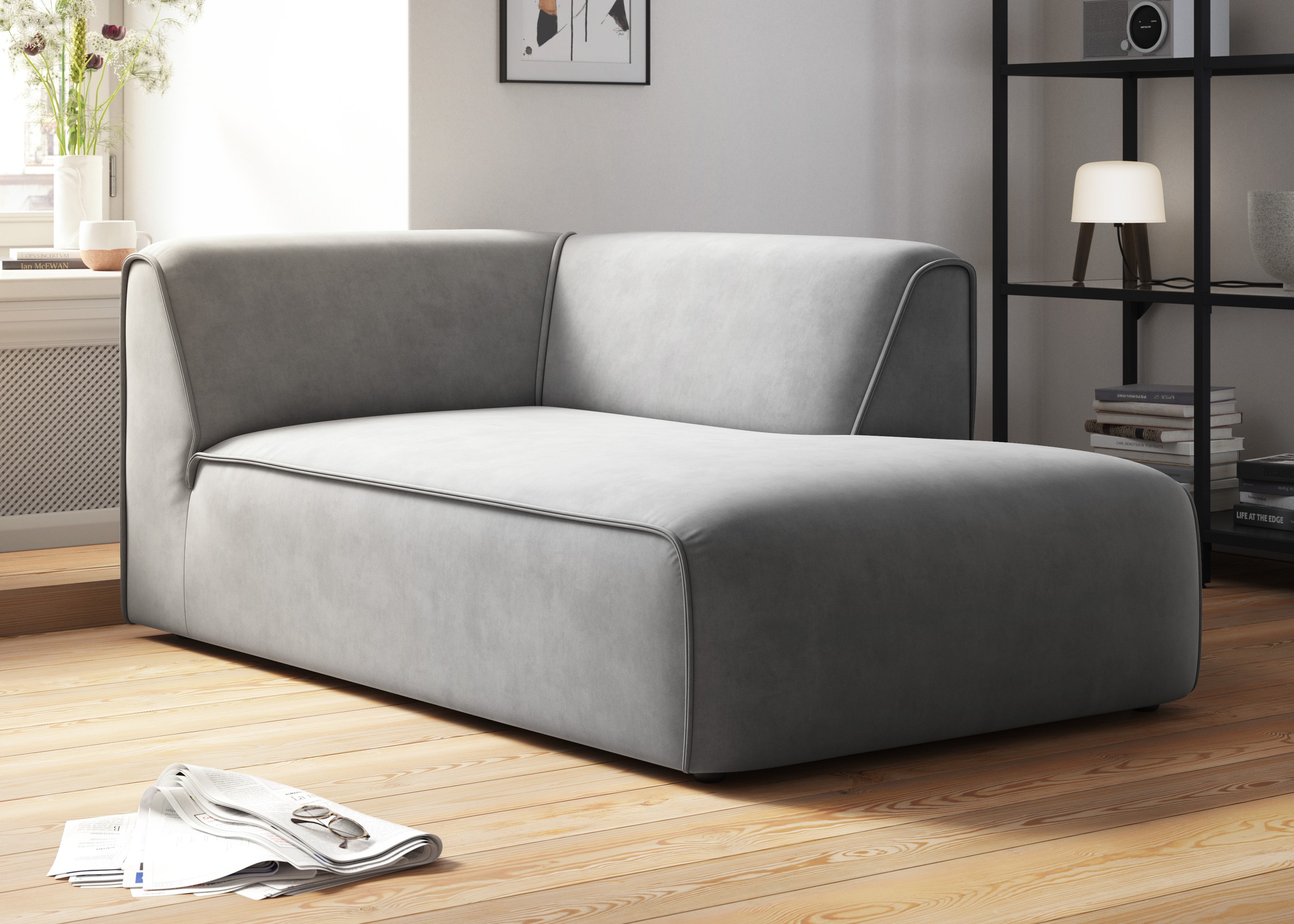 OTTO home Ottomane "Merid Chaiselongue, Maße B/T/H: 100/162/70 cm" als Modu günstig online kaufen