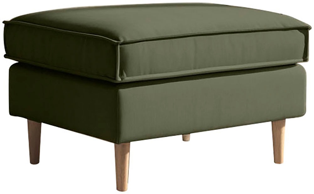 Home affaire Polsterhocker "Pinto Skandi" mit Keder, Massivholzfüße Eiche g günstig online kaufen