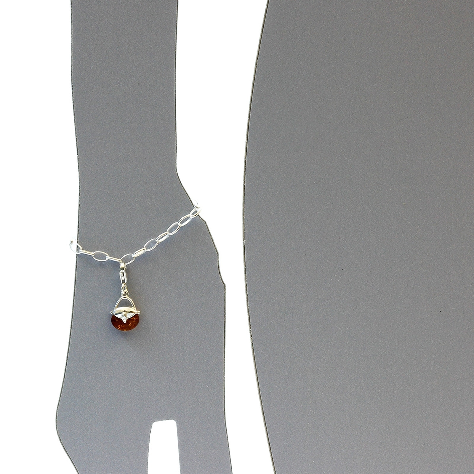 OSTSEE-SCHMUCK Kettenanhänger »- Handtasche - Silber 925/000 - Bernstein«