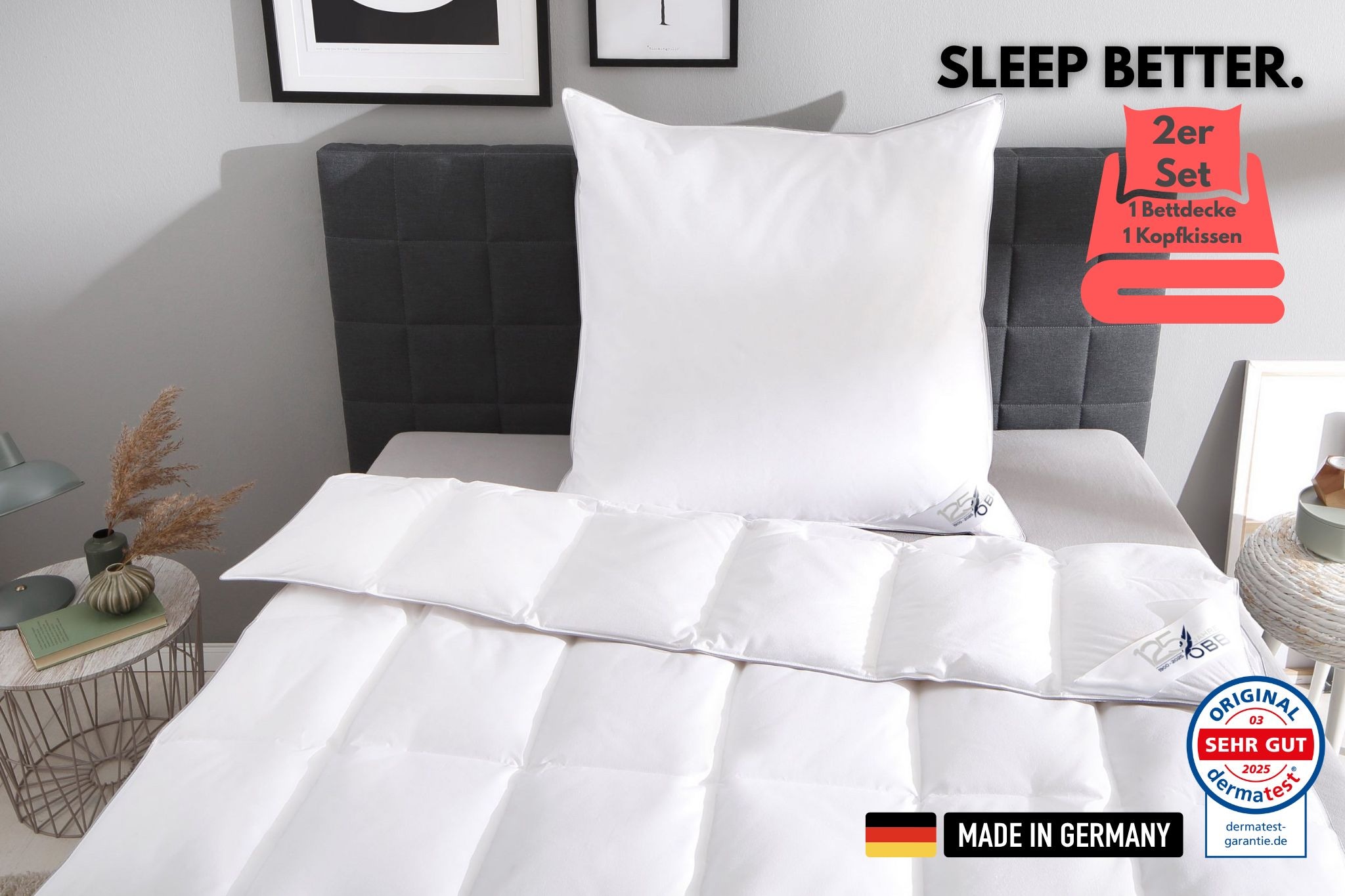OBB Daunenbettdecke + Kopfkissen "Edition 125 Jahre, Bettendeckenset 2teili günstig online kaufen