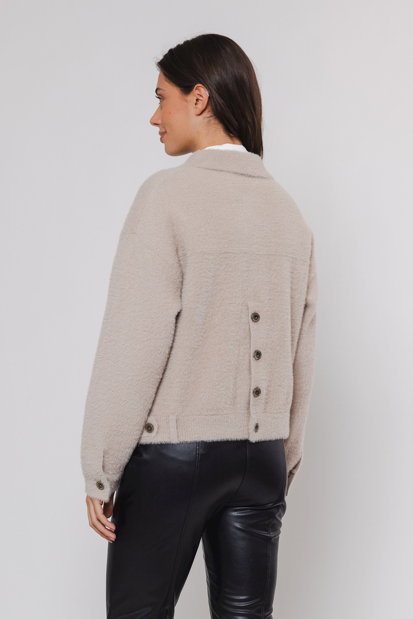 Rino & Pelle Strickjacke »BUBBLY«, im Teddyfell-Look, mit Knopfleiste
