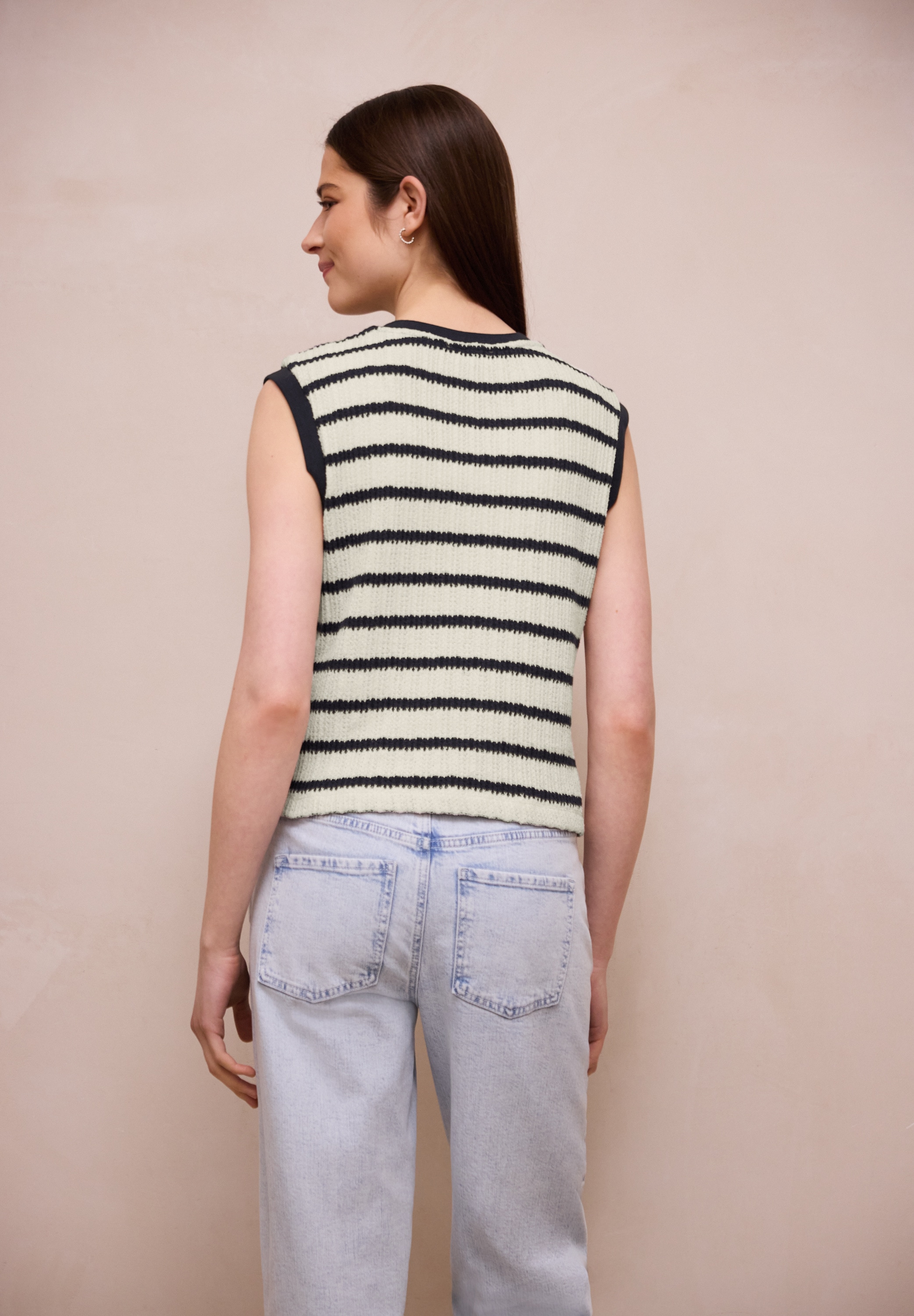 STREET ONE STUDIO Kurzweste Rundhalsausschnitt