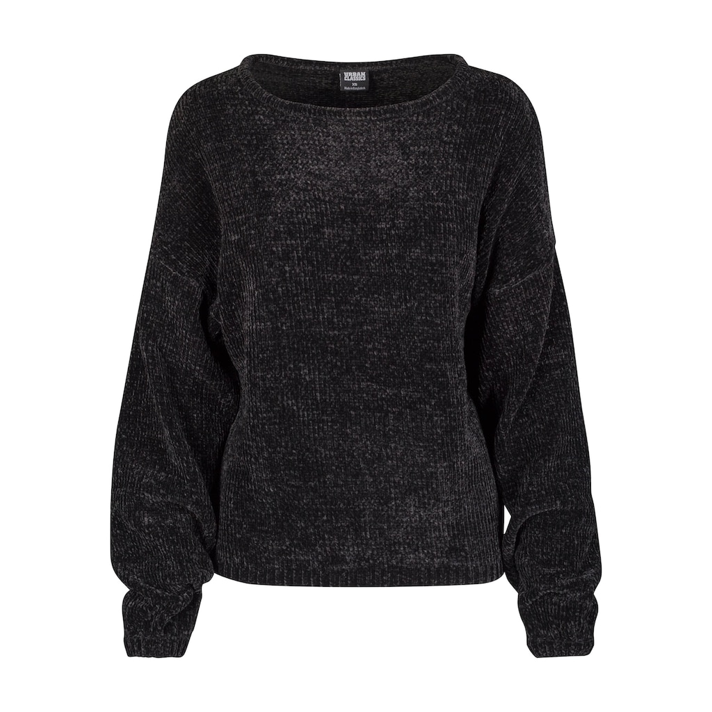 URBAN CLASSICS Rundhalspullover »Urban Classics Damen Ladies Oversize Chenille Sweater«, (1 tlg.)