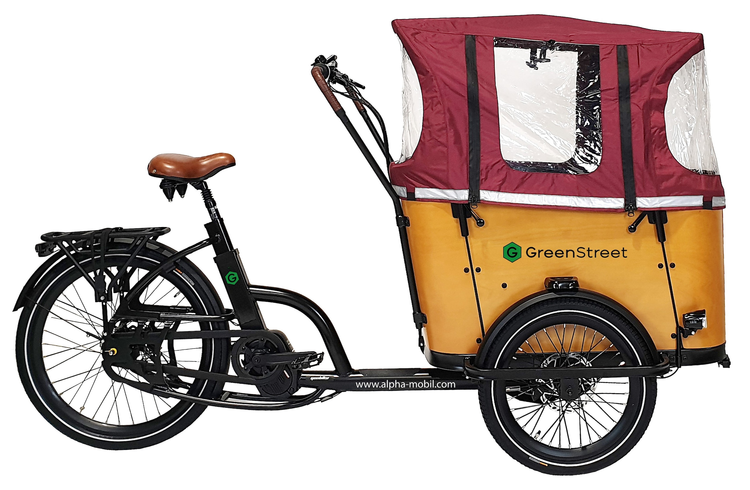 GreenStreet »Family-Cargo 672 Wh« 8 Gang Shimano Nexus Schaltwerk Nabenschaltung Mittelmotor 250 W Blinker