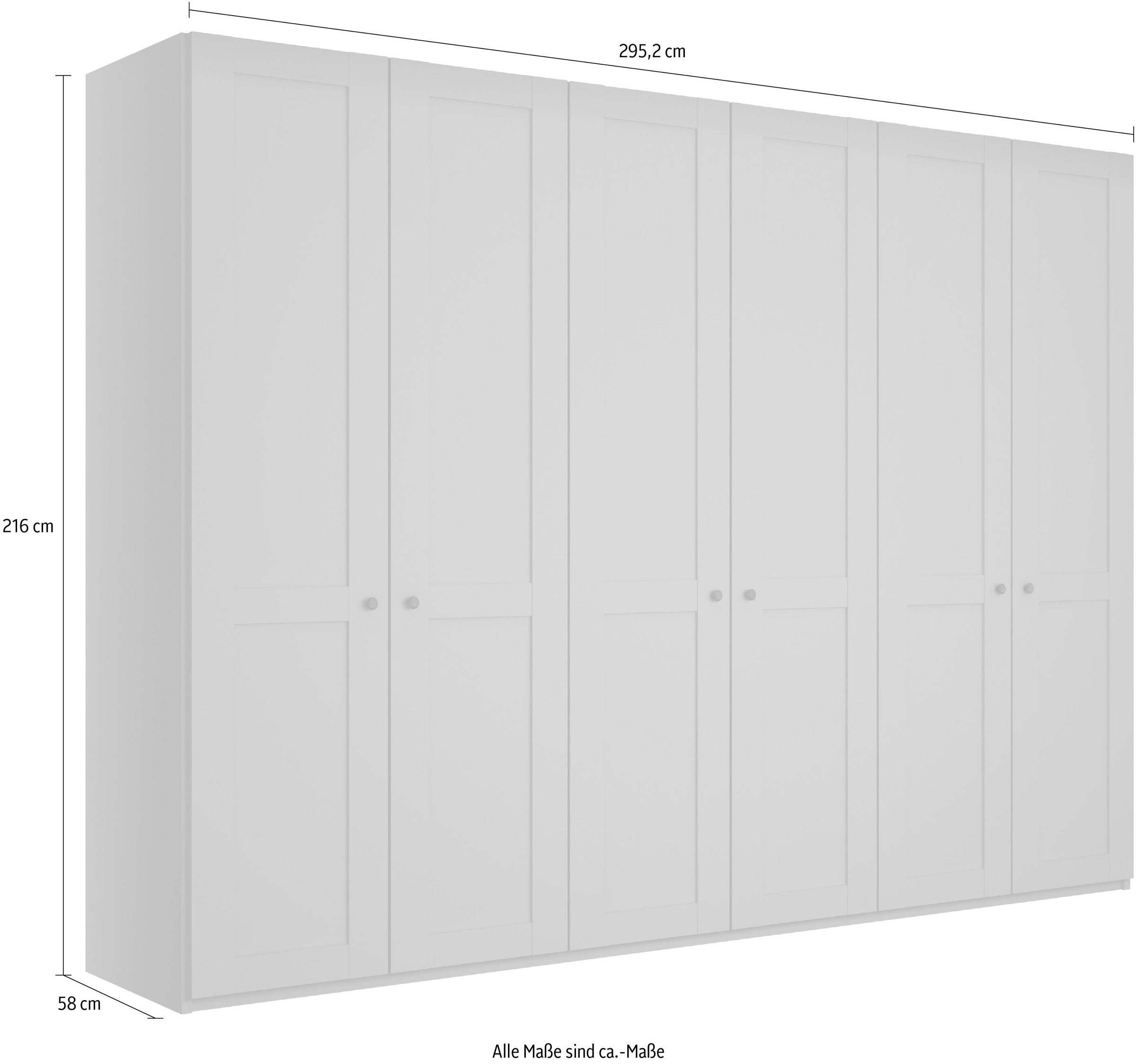 WIEMANN Drehtürenschrank »Göteborg, mit 95° Öffnungswinkel, Made in Germany«, inkl. Spiegel und Türendämpfung, moderner Landhausstil