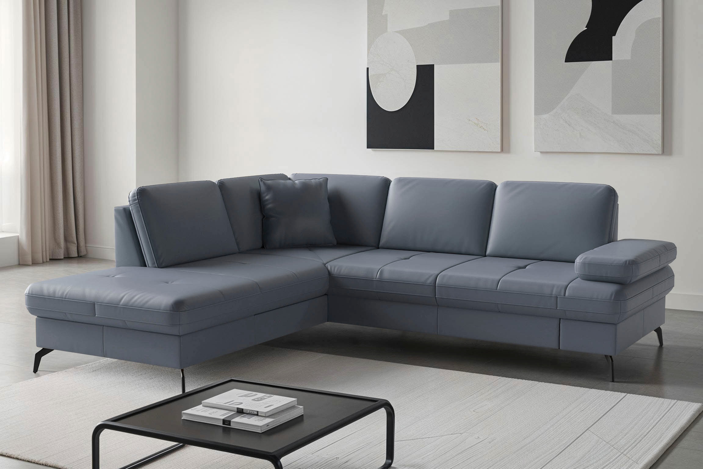 sit&more Ecksofa "Morris Jubi, Ottomane, Breite 238 cm" mit Armteilfunktion, wahlweise mit Schlaffunktion