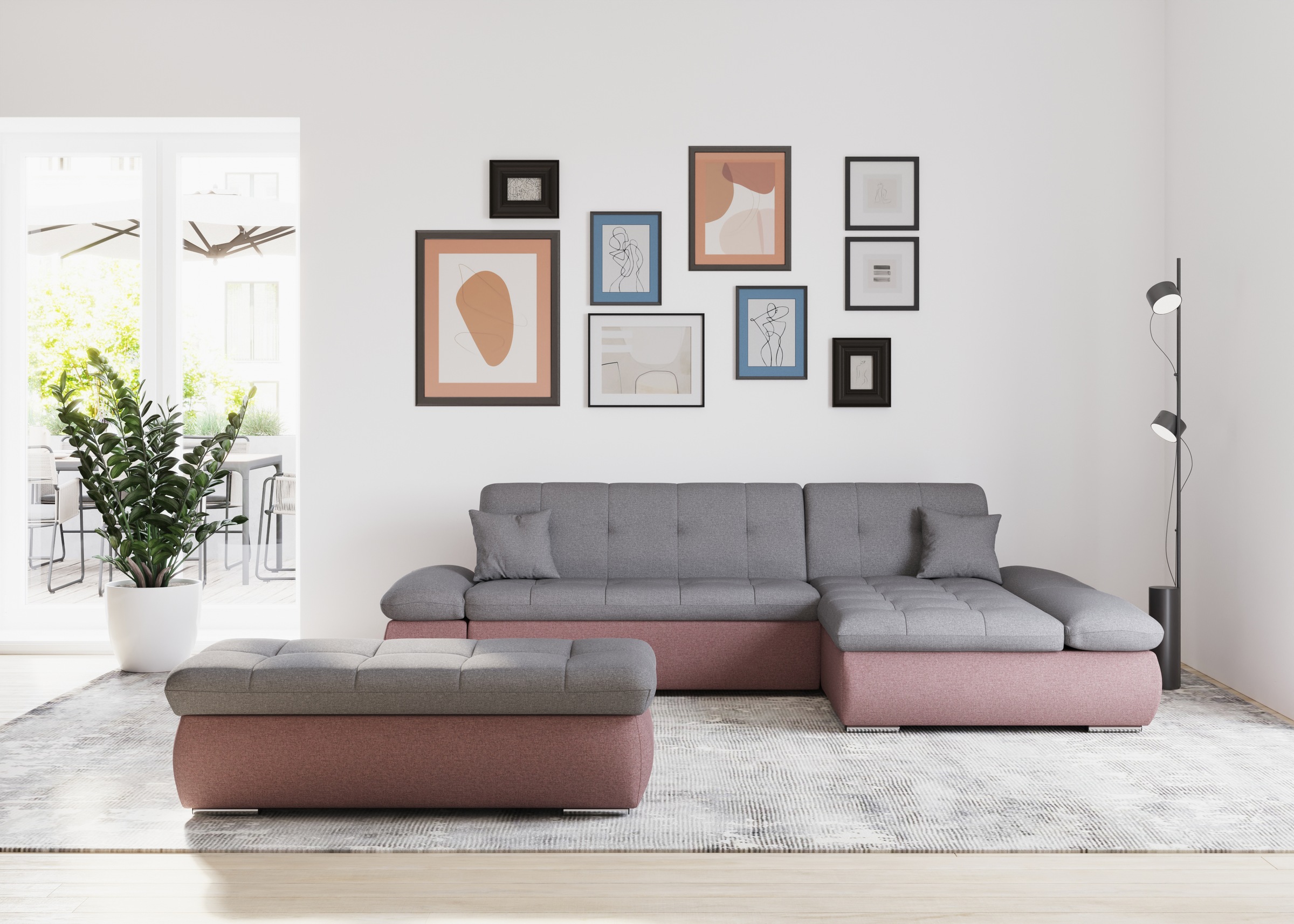 DOMO collection Ecksofa "Moric, L-Form, XXL-Sofa - Breite 300cm", wahlweise günstig online kaufen
