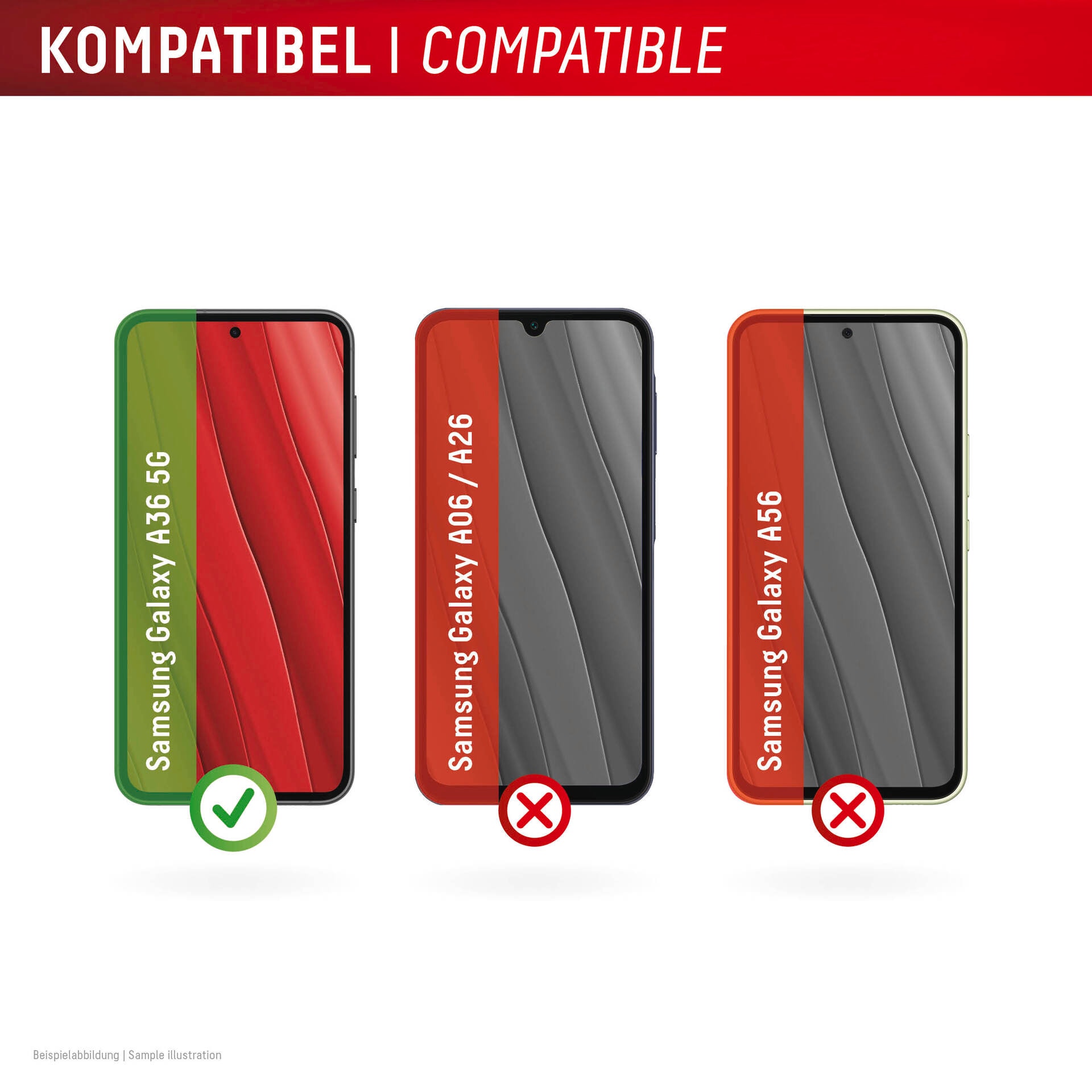 Displex Displayschutzglas »Real Glass Screen Protector inklusive Case« für Samsung Galaxy A36 5G