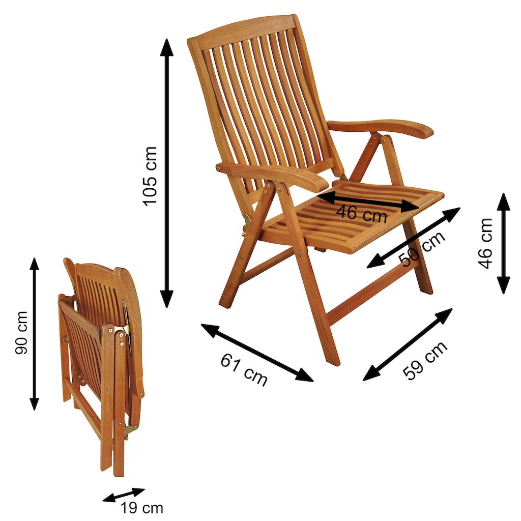 indoba Garten-Essgruppe »Sun Flair«, (9 tlg.)