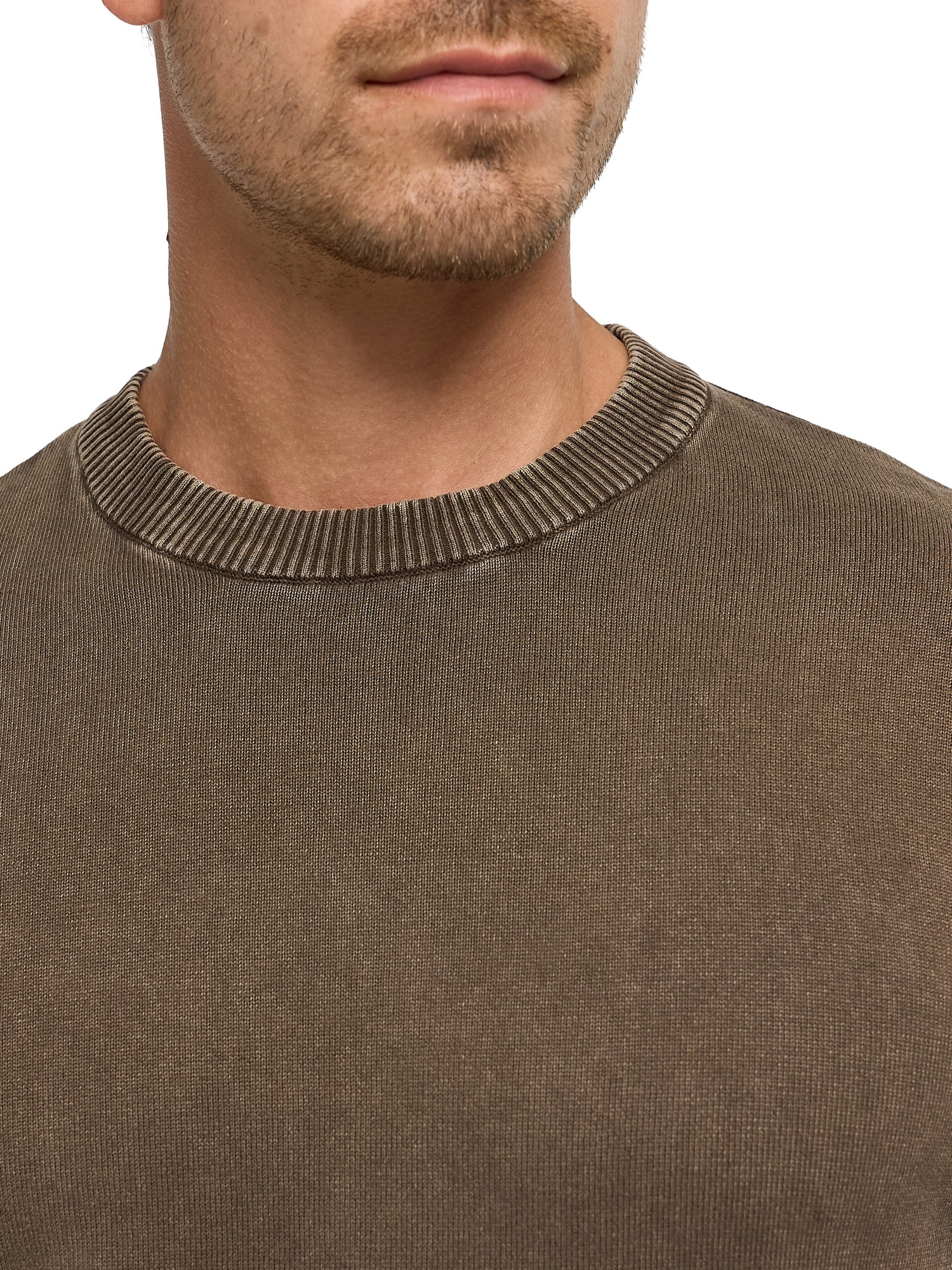 Indicode Rundhalspullover »INArkmill o-neck« Baumwolle, regular fit