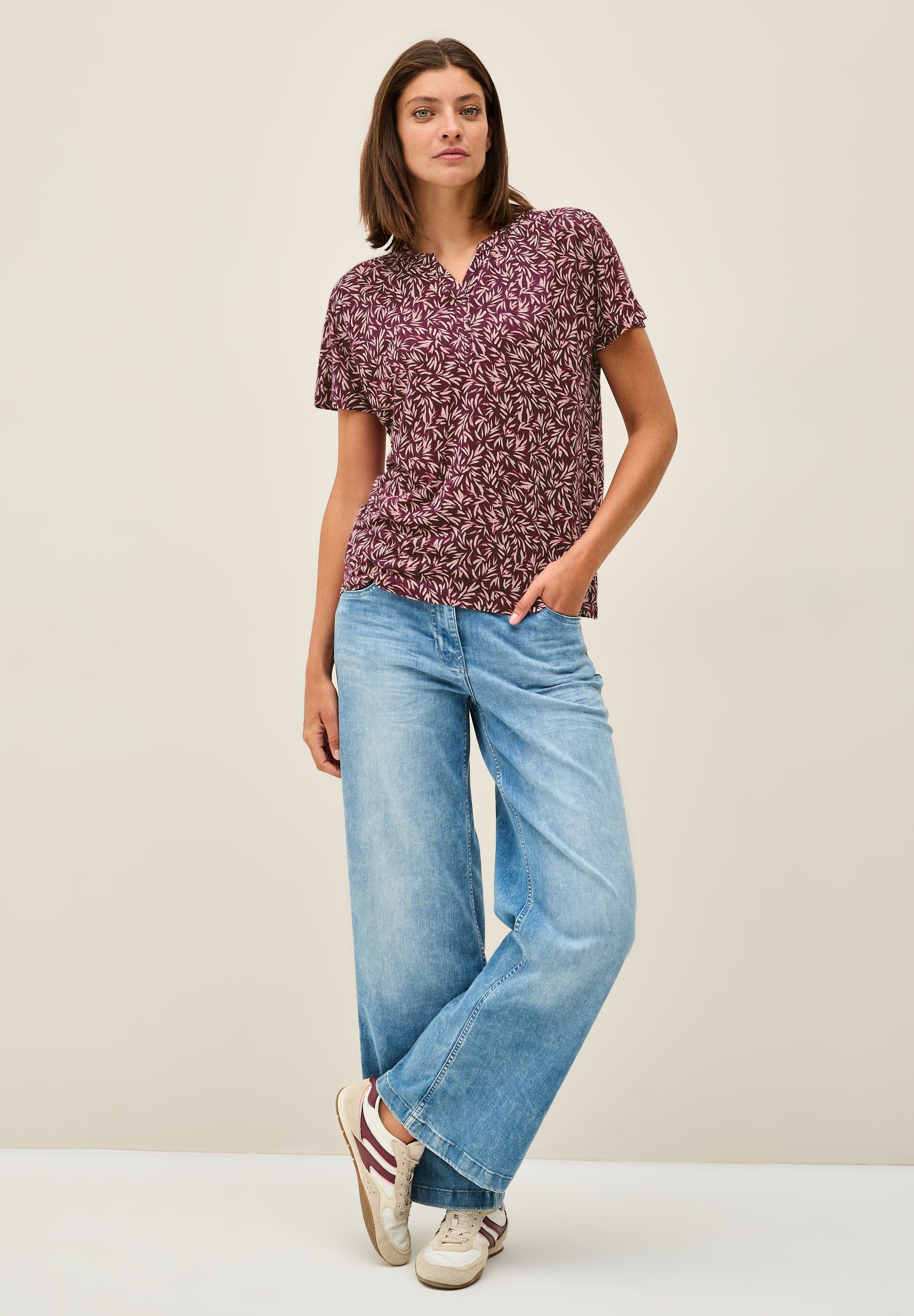Cecil Print-Shirt, aus Baumwolle mit Stretchante