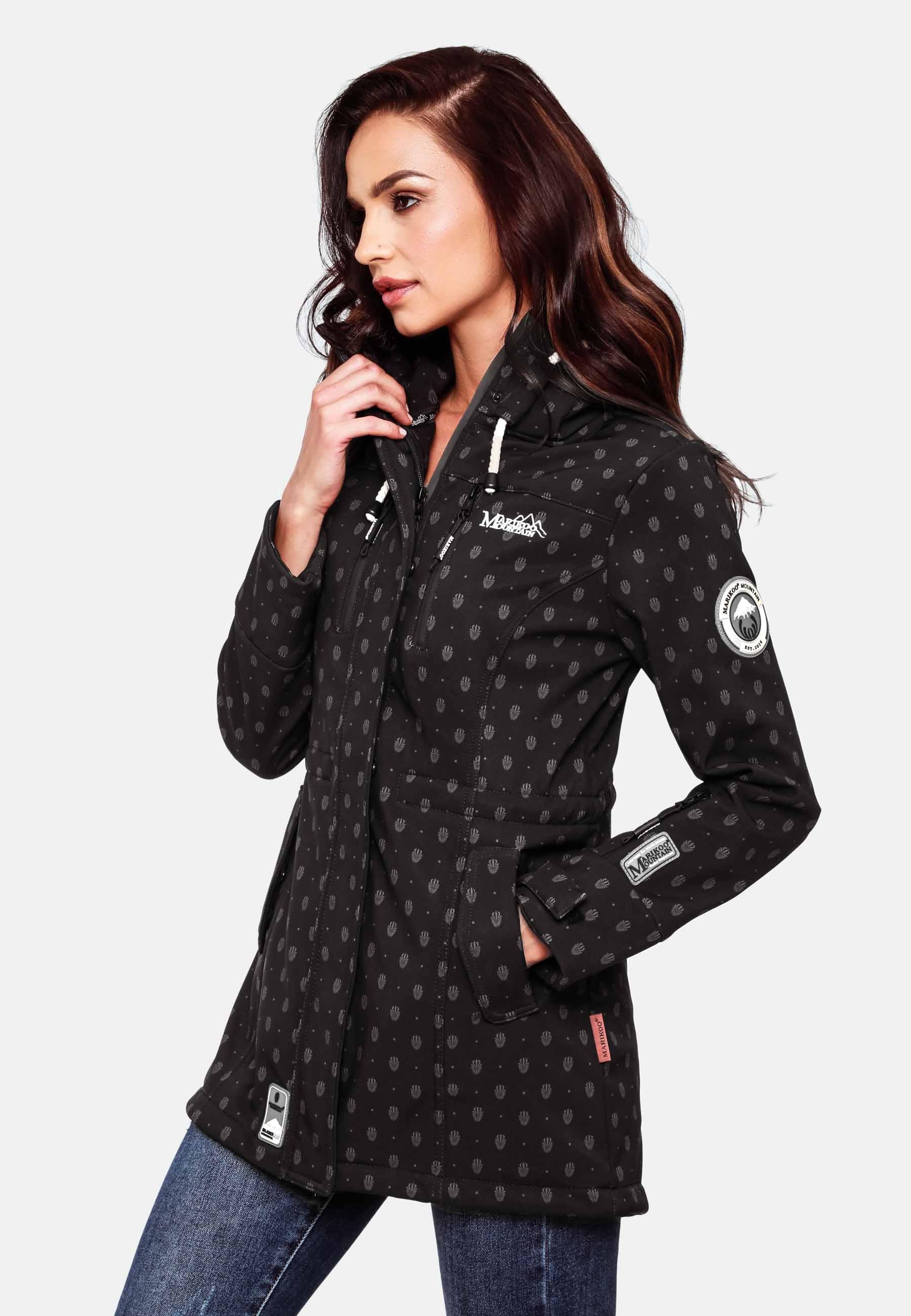 Marikoo Funktionsmantel »Zimtzicke«, Wasserdichter Softshell Parka mit Kapuze