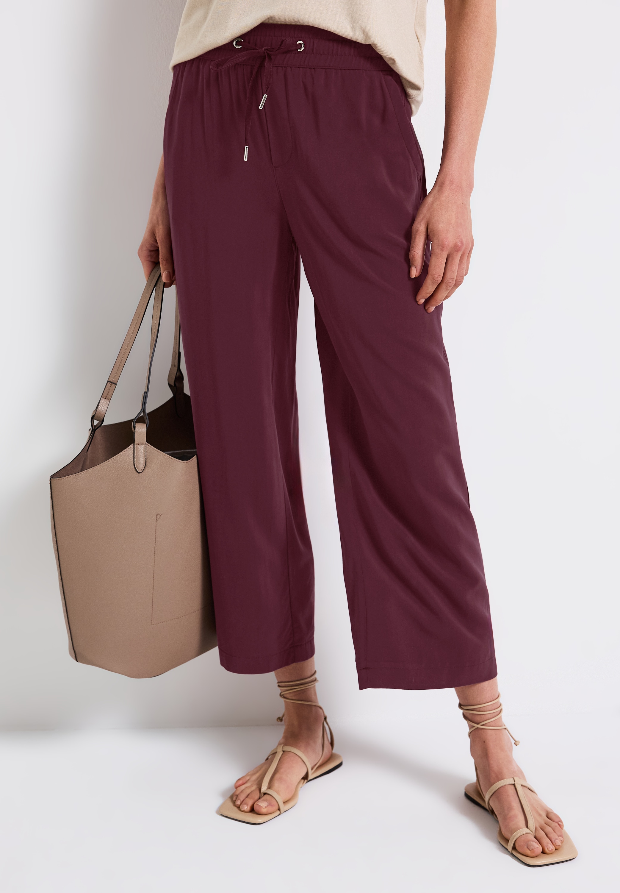STREET ONE Stoffhose "Style Emee", Sommerhose mit elastischem Bund mit Tunn günstig online kaufen