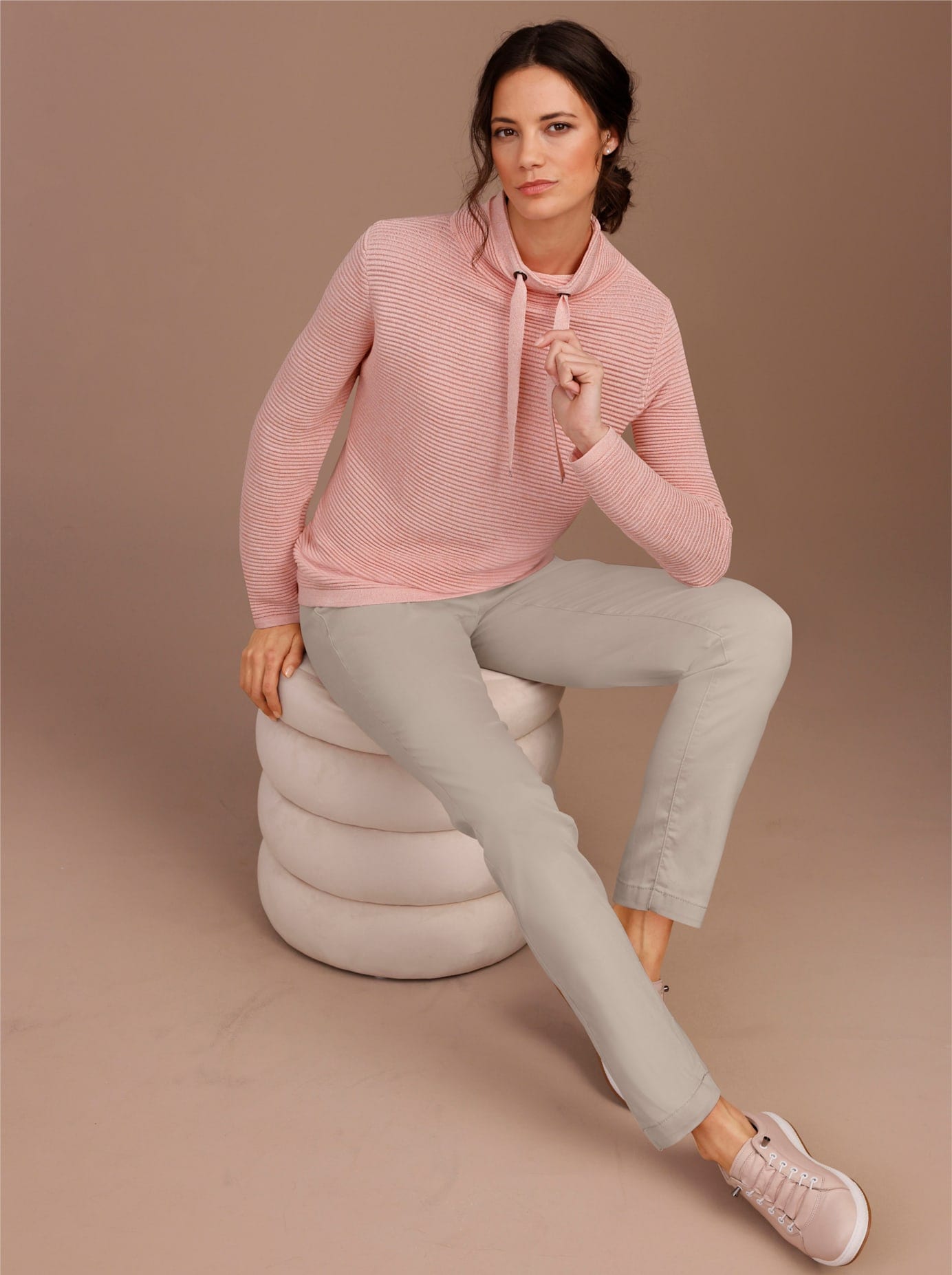 CREATION L PREMIUM Stehkragenpullover "Lyocell-Baumwoll-Pullover"