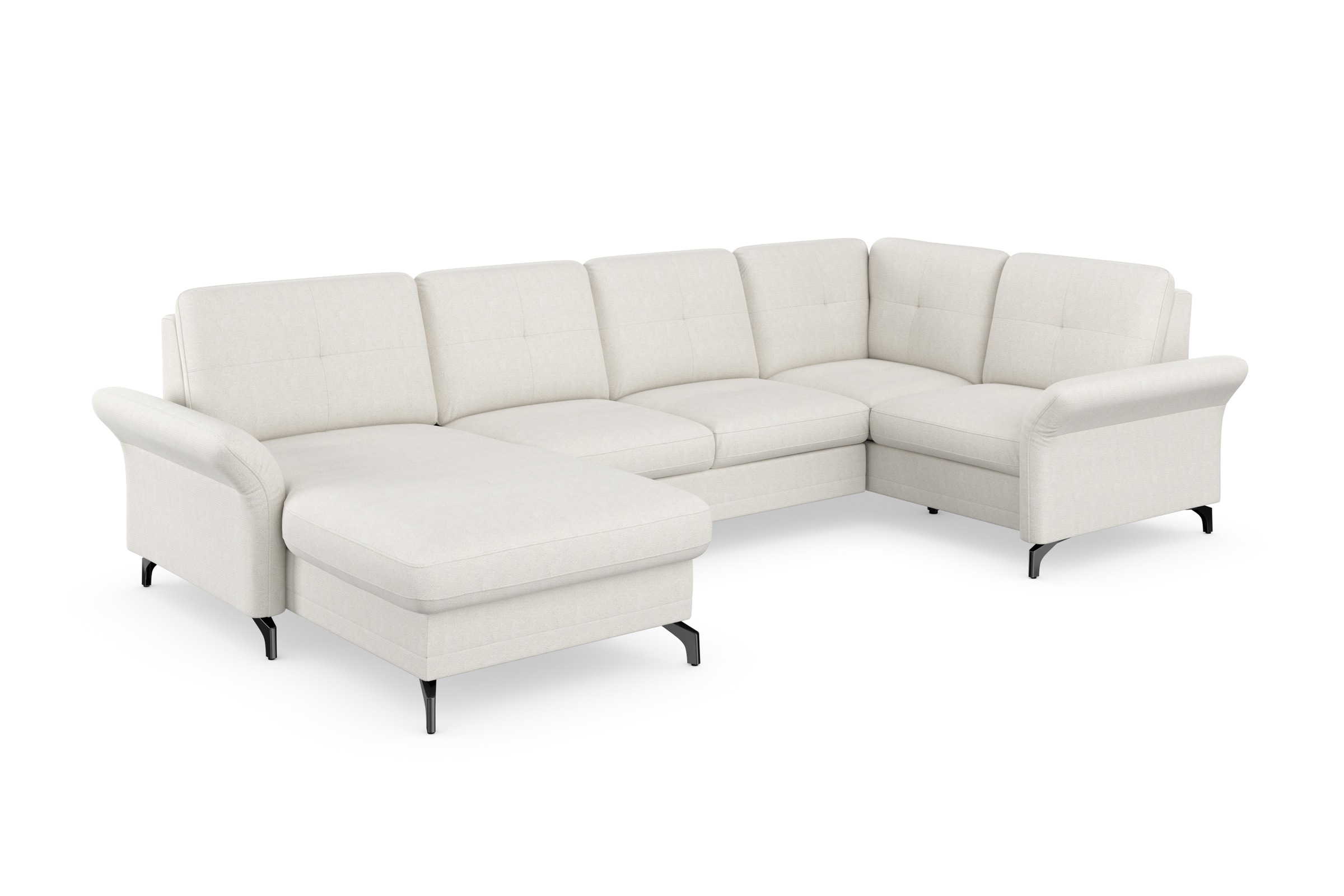 Home affaire Wohnlandschaft "Calando U-Form" wahlweise mit Bettfunktion, Be günstig online kaufen