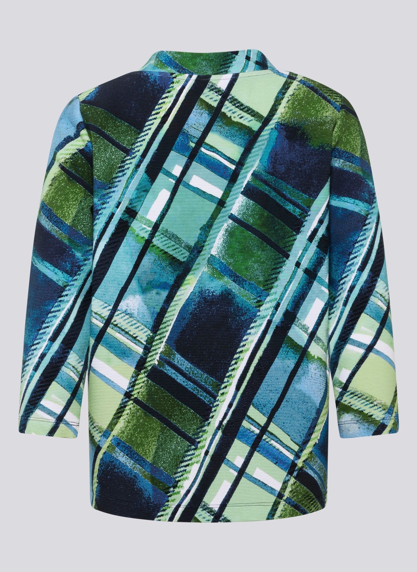 Rabe 3/4-Arm-Shirt , mit grafischem Muster und Stehkragen
