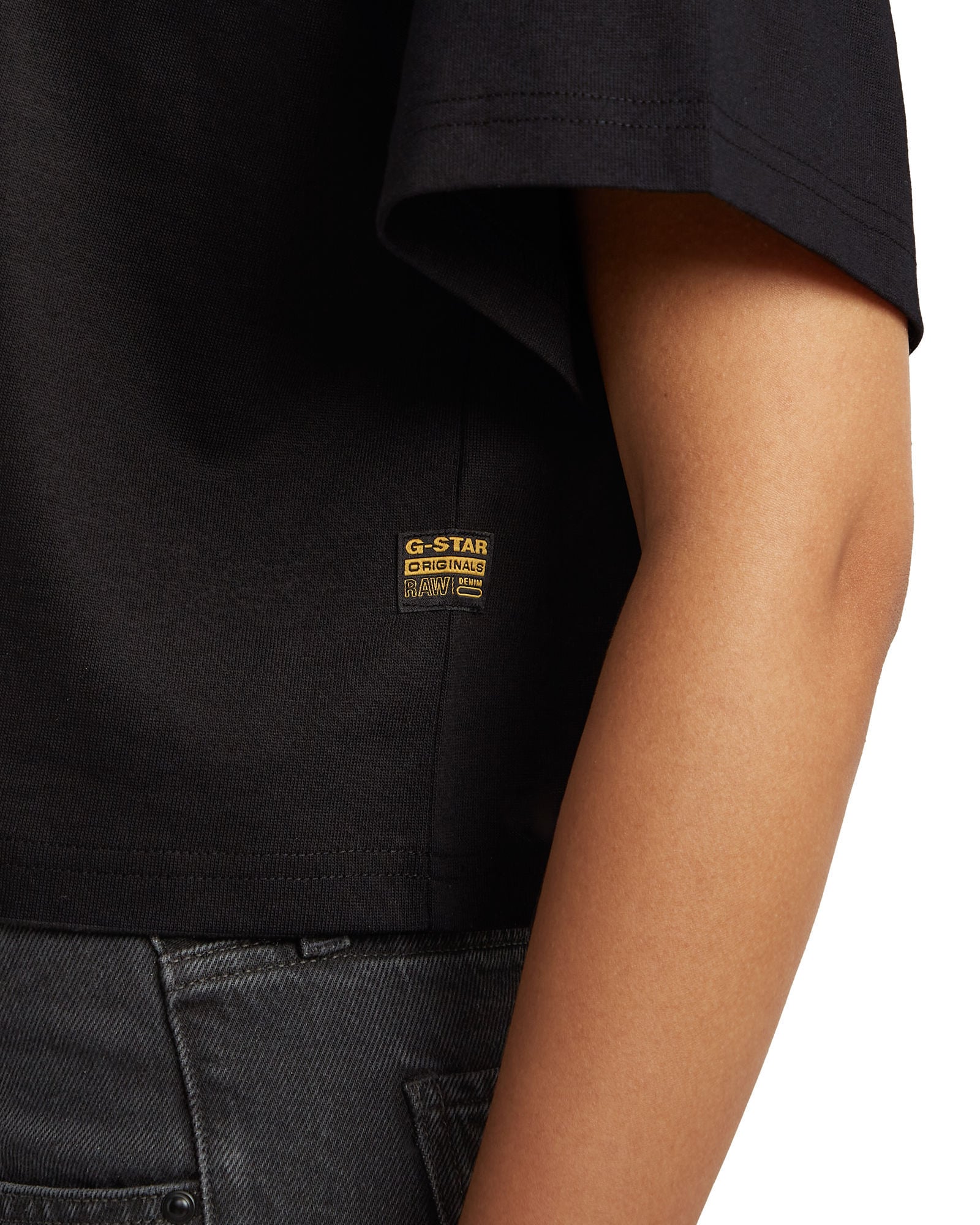 G-STAR T-Shirt "Felt Logo Boxy T-Shirt" günstig online kaufen