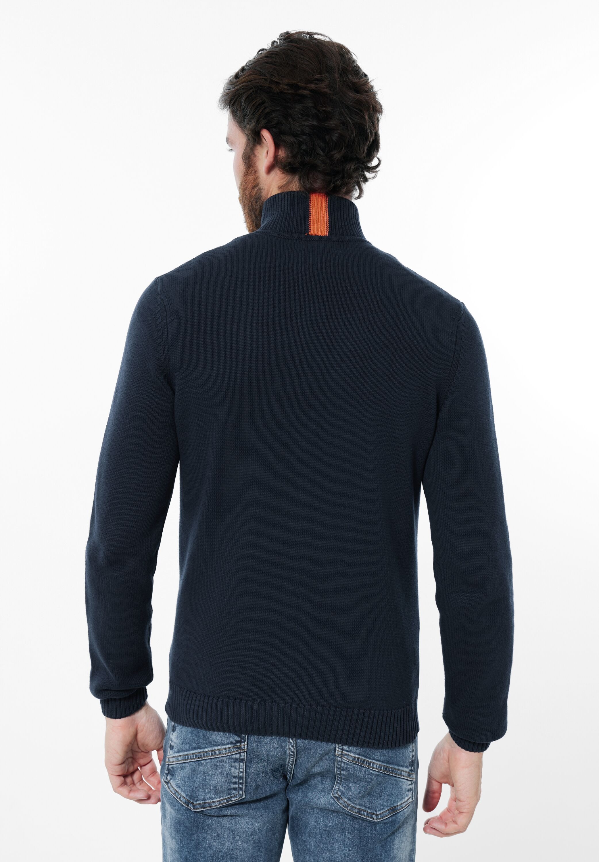 STREET ONE MEN Strickpullover, mit Wording