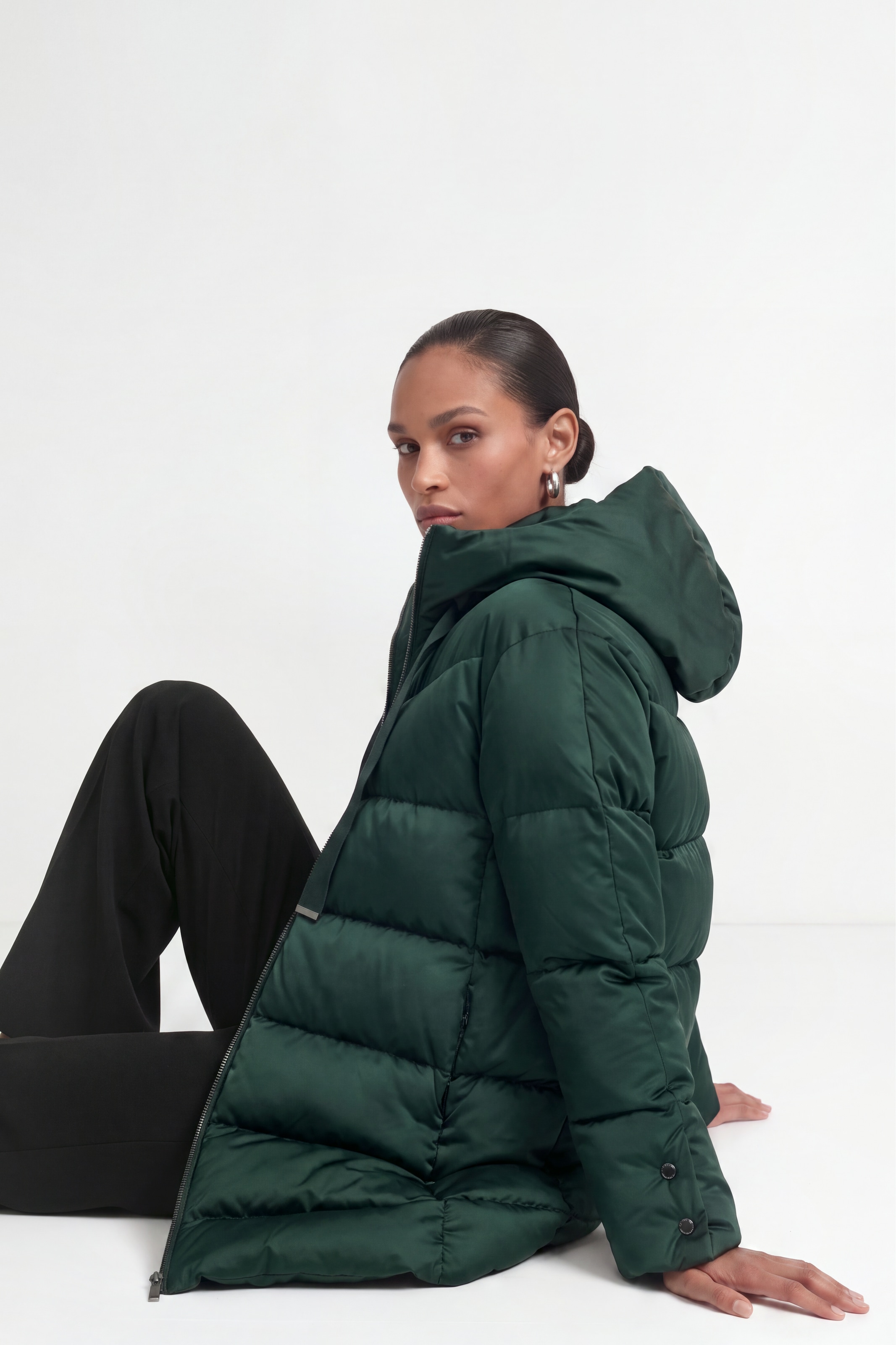 RICHROYAL Steppmantel Regular fit mit Kapuze
