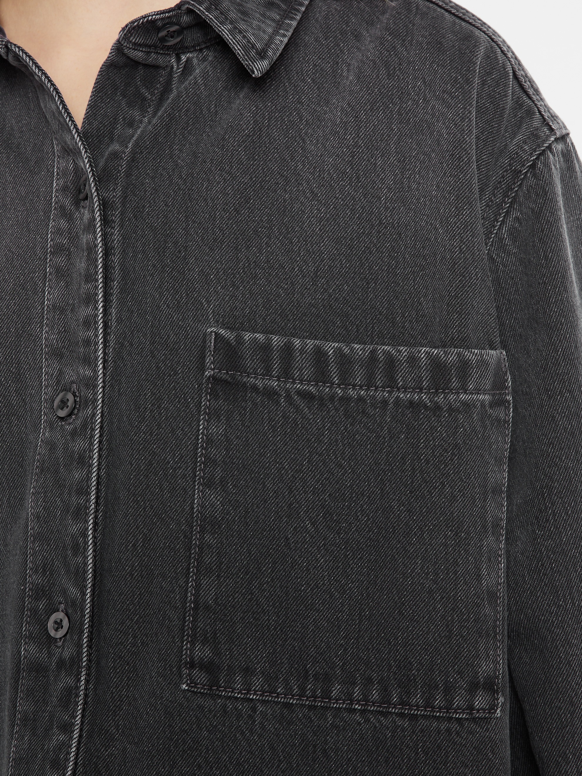 SENSES.THE LABEL Jeansbluse mit Knopfleiste