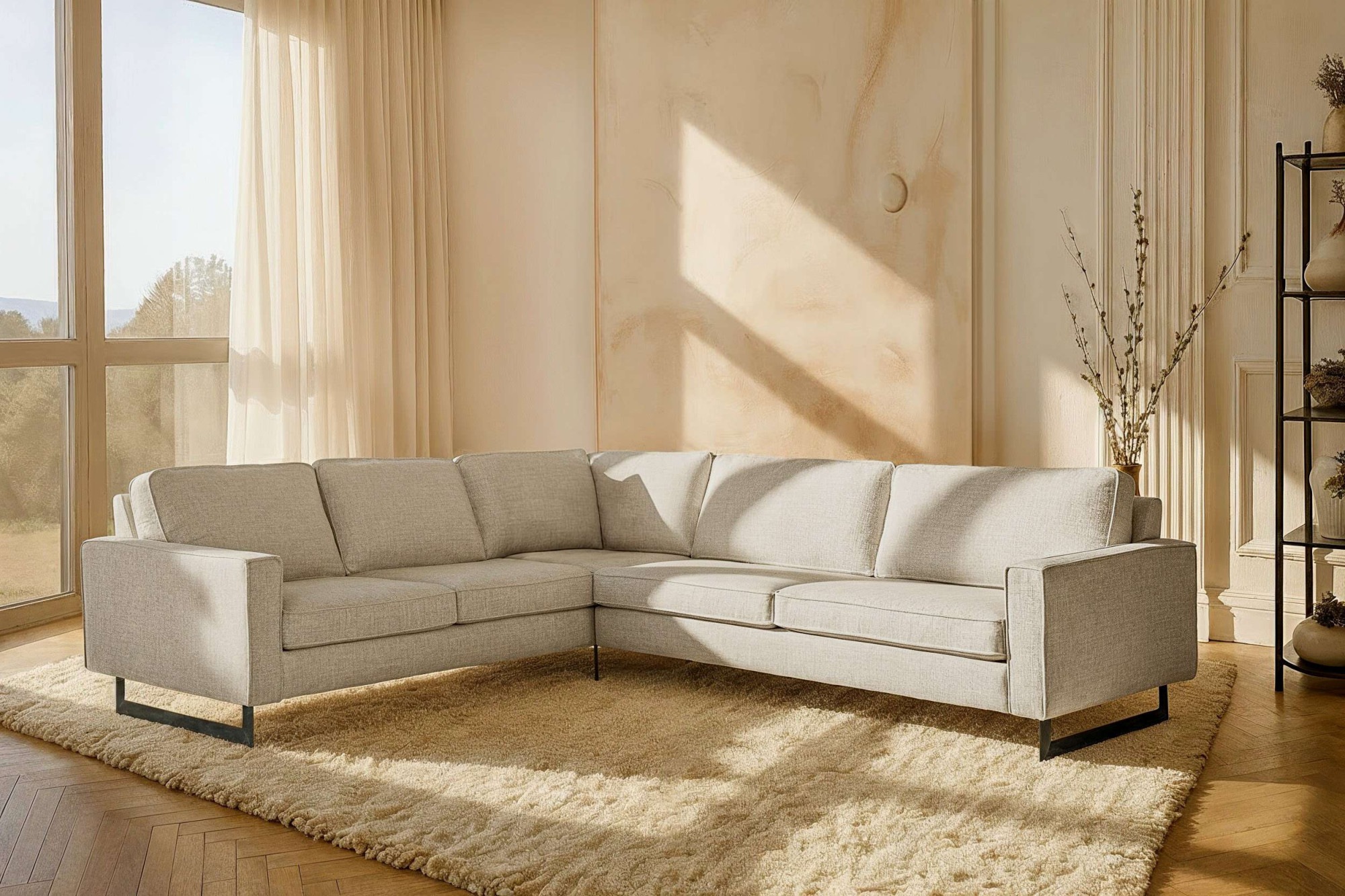 Home affaire Ecksofa "Pinto, XXL, 250/290 cm, langer Schenkel, Ottomane" Co günstig online kaufen