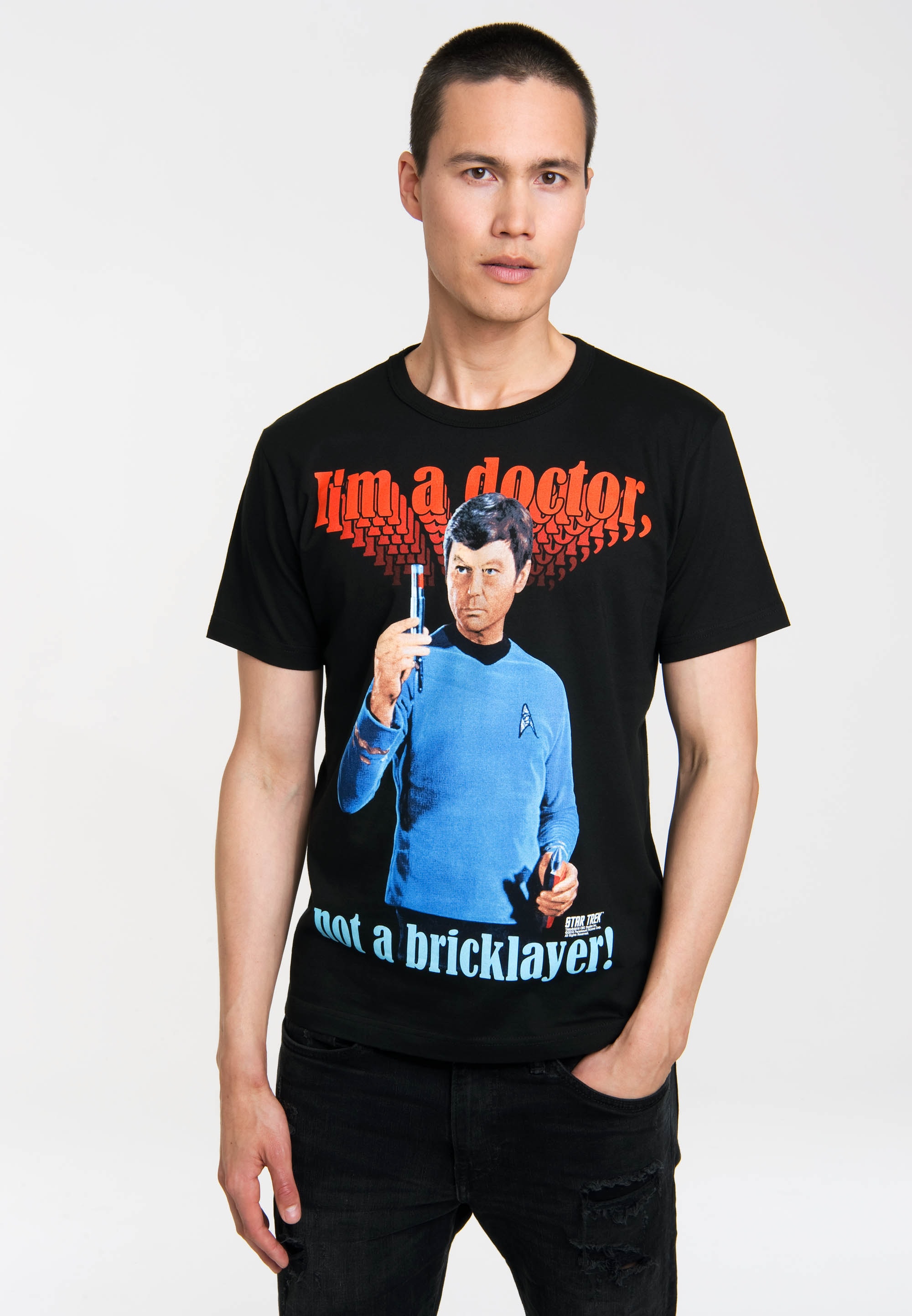 T-Shirt »I\\\m A Doctor Not A Bricklayer Doktor McCoy«, mit hochwertigem Siebdruck