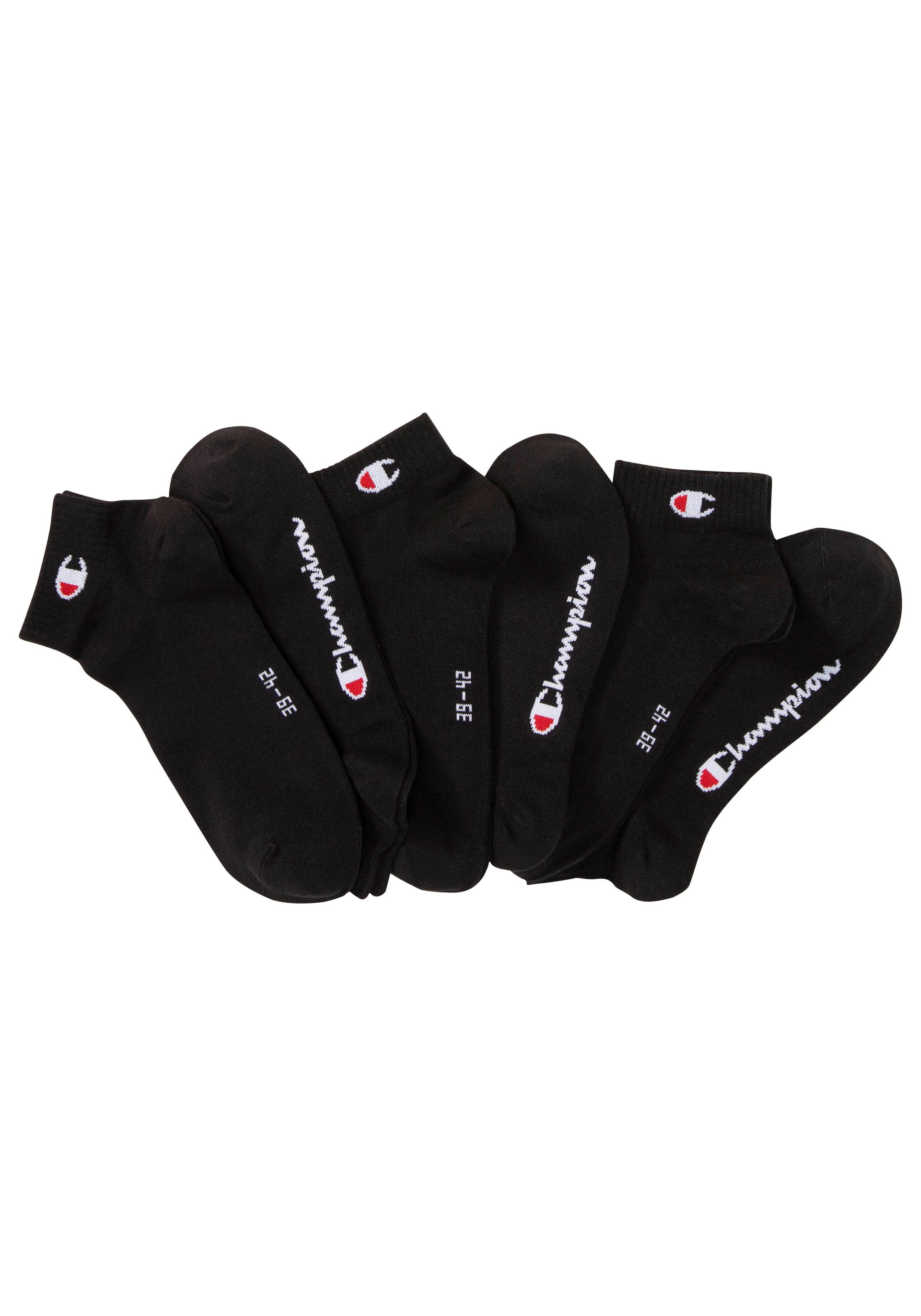Champion Kurzsocken "6pk Quarter Socks" Packung, 6 Stk. tlg. für Fitnessaktivitäten geeignet, sportlicher Stil, 6er-Pack