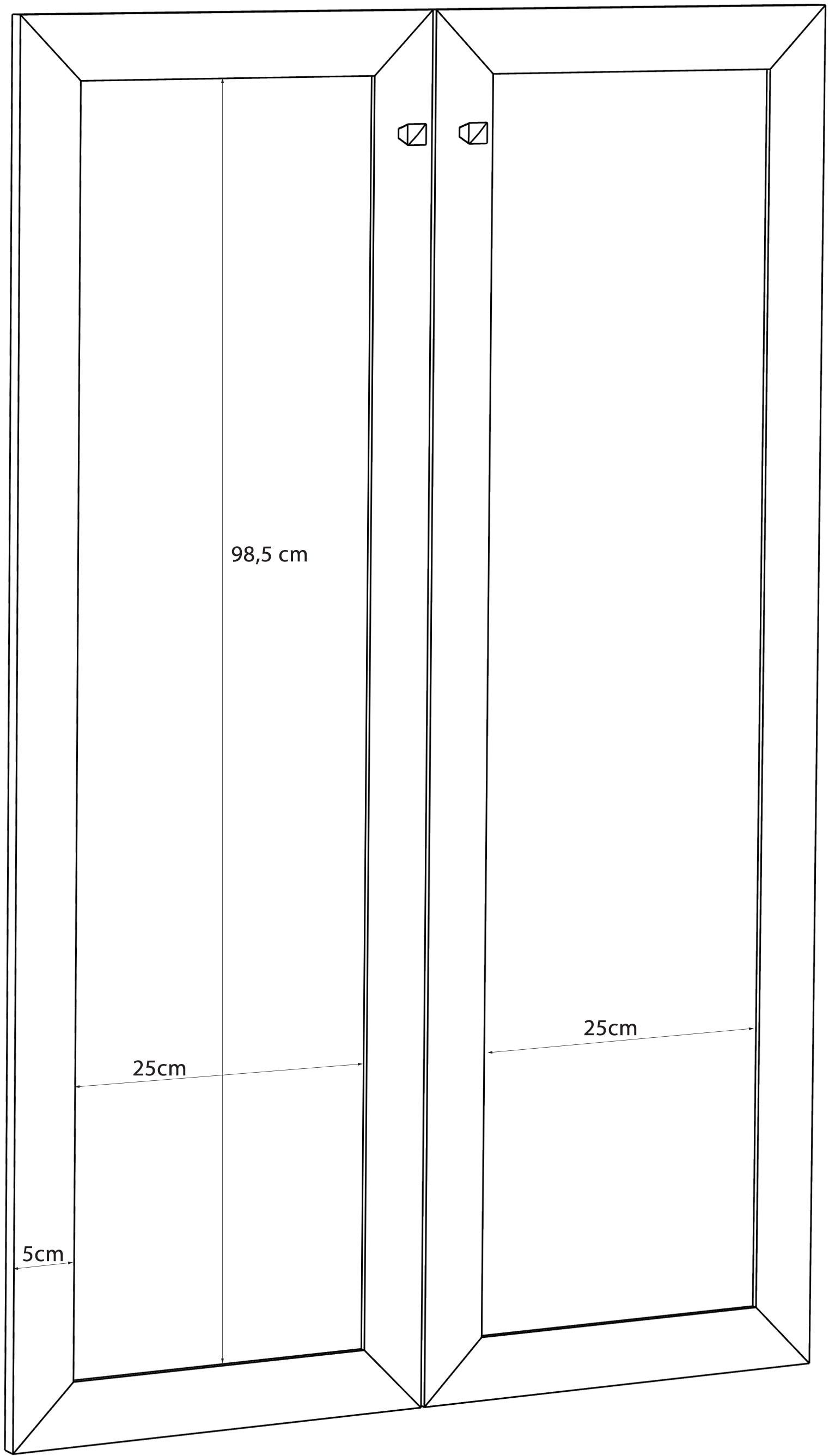 FORTE Schranktür »Trevone« Fronten wählbar, mit oder ohne Schloss