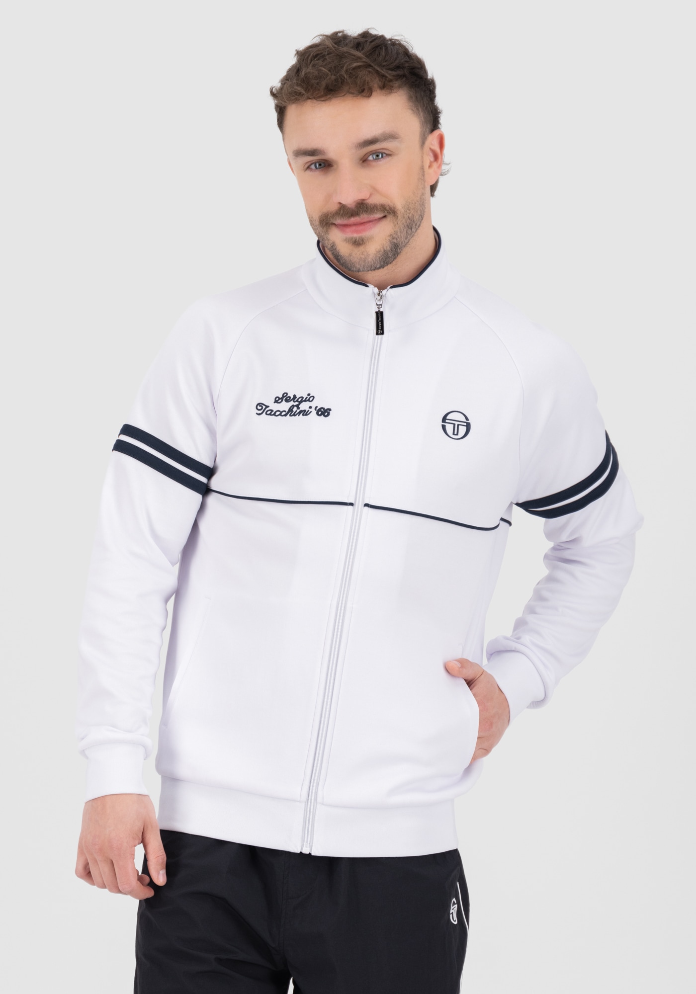 Sergio Tacchini Trainingsjacke »ORION DAVIS TT Herren«, ohne Kapuze, Trainingsjacke Herren, leichte Jacke, Retro, Sportjacke, Outdoor, Sale