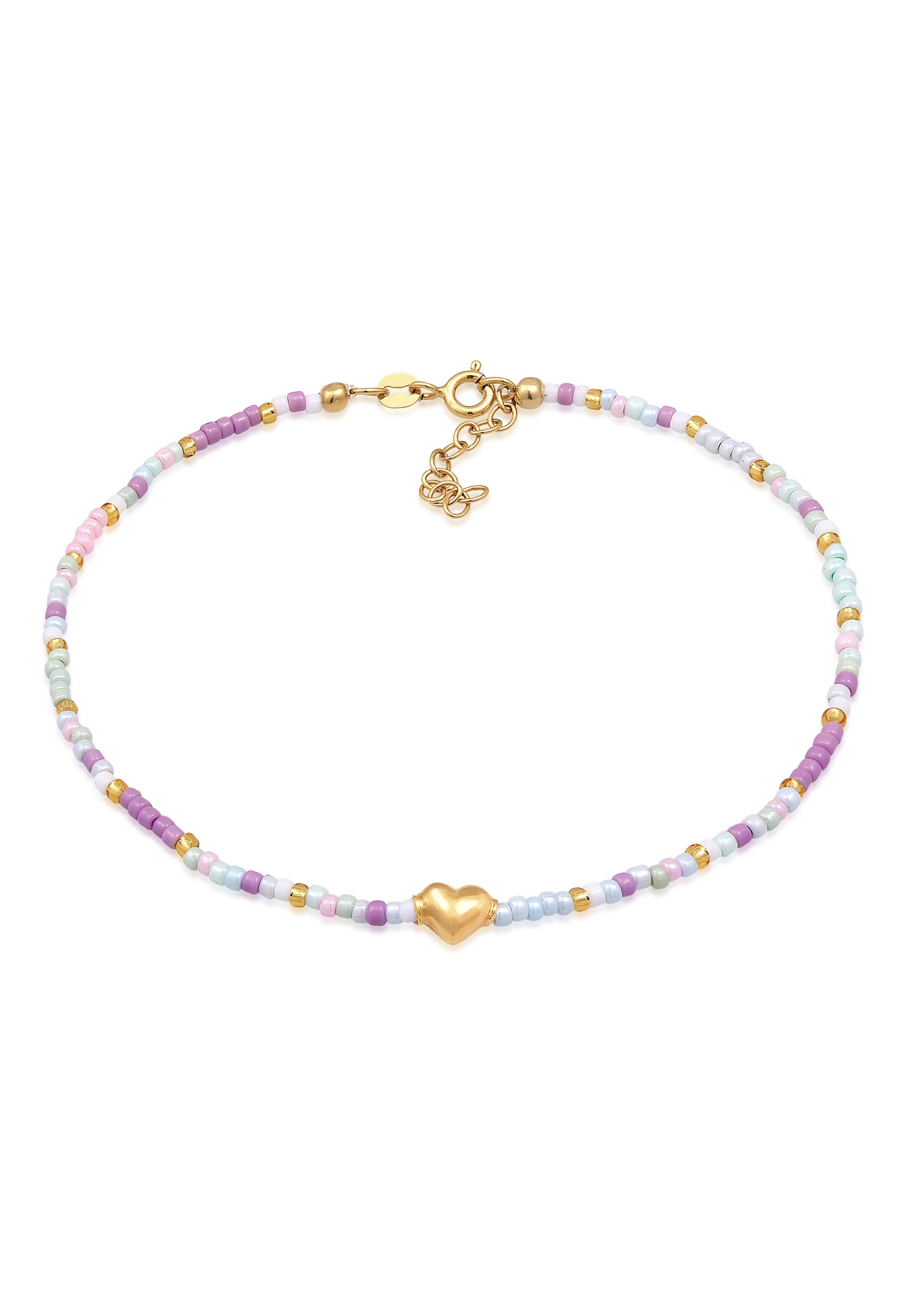 »Herz für bestellen Glas Elli Fußkette Beads vergoldet« 925 BAUR Sommer | Style Silber