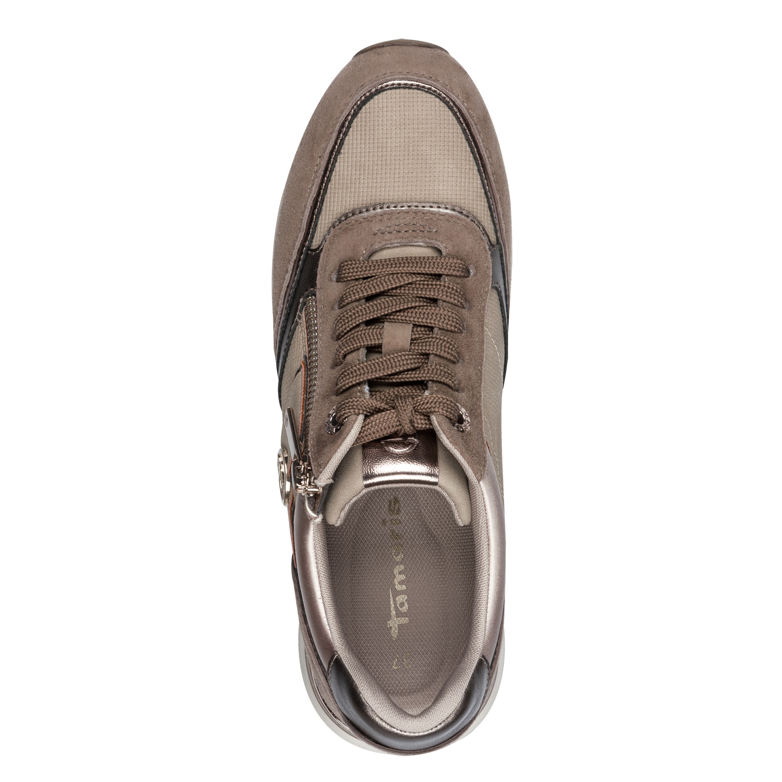 Tamaris Keilsneaker, Freizeitschuh, Halbschuh, Schnürschuh mit Kontrastbesätzen