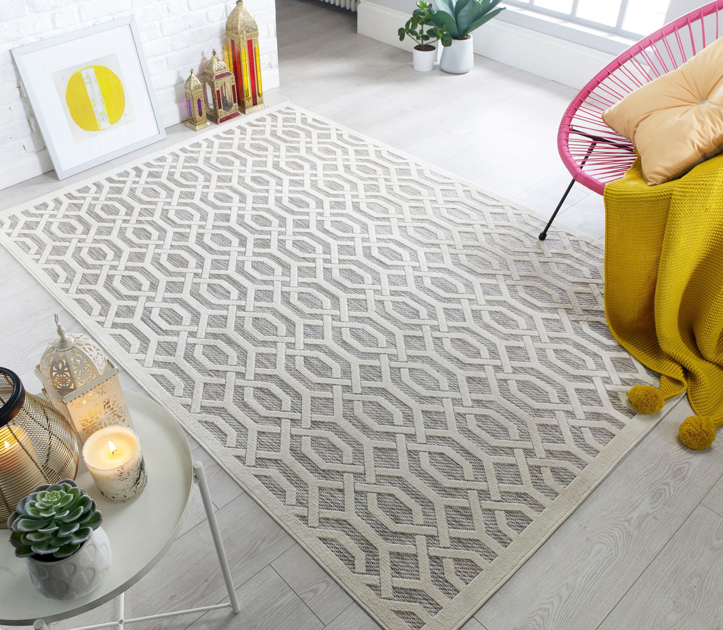 FLAIR RUGS Teppich "Mataro" rechteckig 7 mm Höhe In- und Outdoor geeignet, günstig online kaufen
