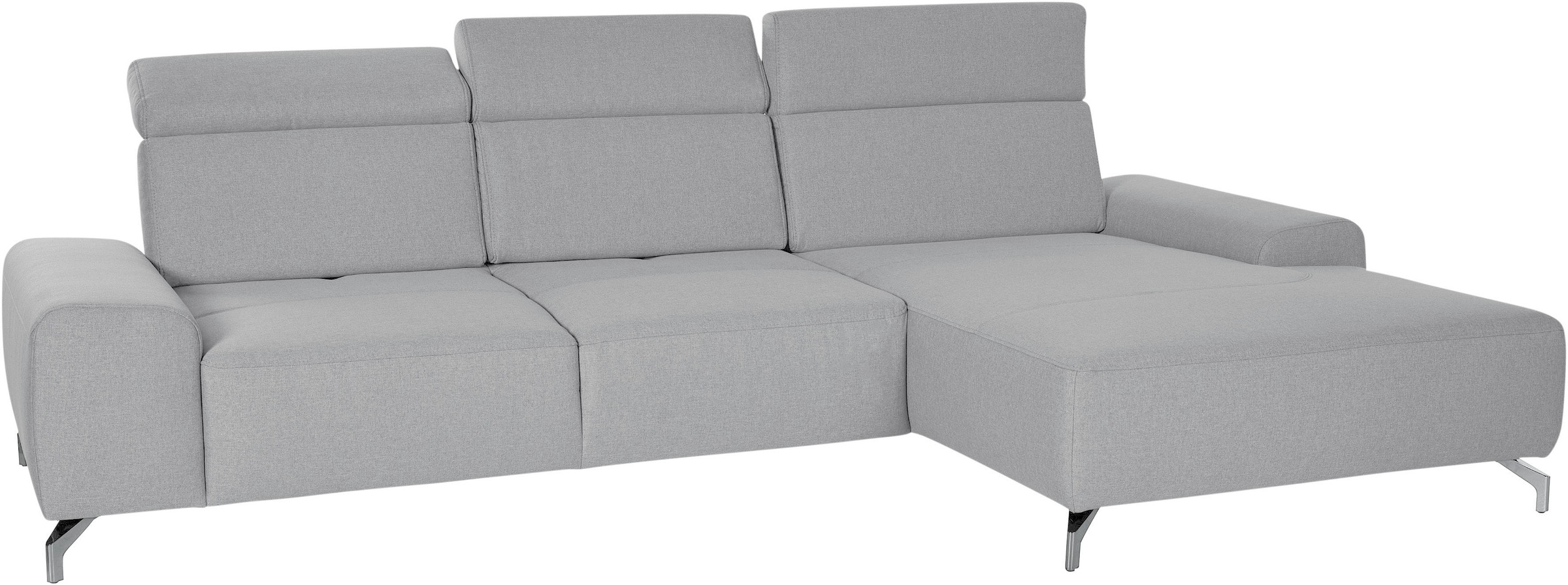 sit&more Ecksofa »Gizeh L-Form«, Fußhöhe 12 cm, inklusive Sitztiefenverstellung und Kopfteilverstellung