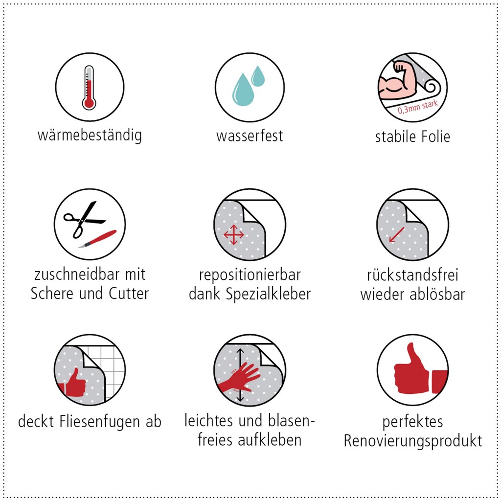 MySpotti Küchenrückwand »fixy Eos Fliese«