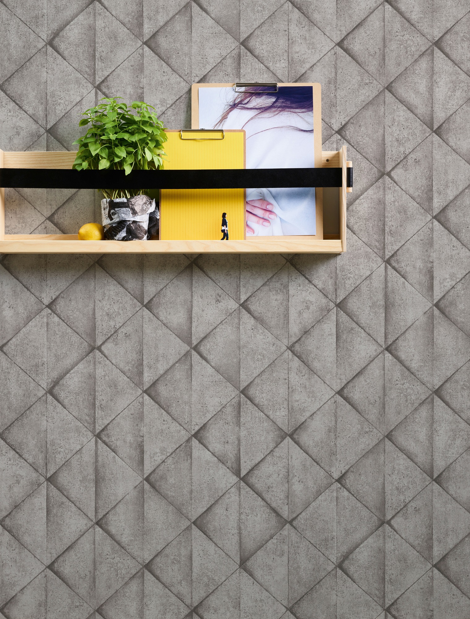 living walls Vliestapete »Industrial«, 3D-Optik-geometrisch-grafisch, Steinoptik Tapete Geometrisch Tapeten Wohnzimmer Schlafzimmer Küche