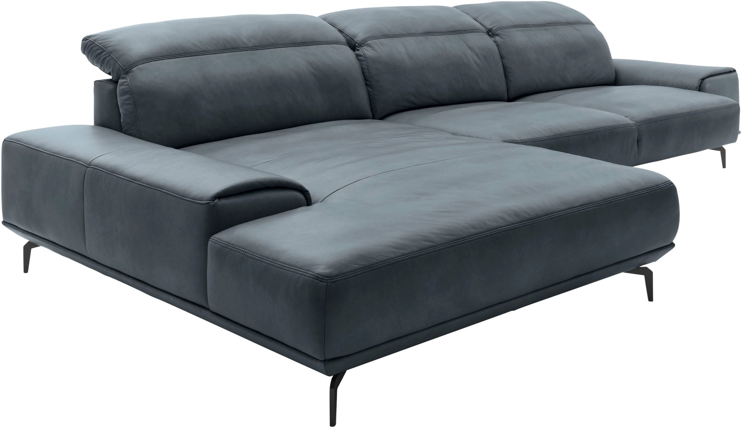 Musterring Wohnlandschaft »MR 2490«, Fuß schwarz, Sitzhöhe 48cm, wahlweise mit Funktionen, Maße 342x207 cm