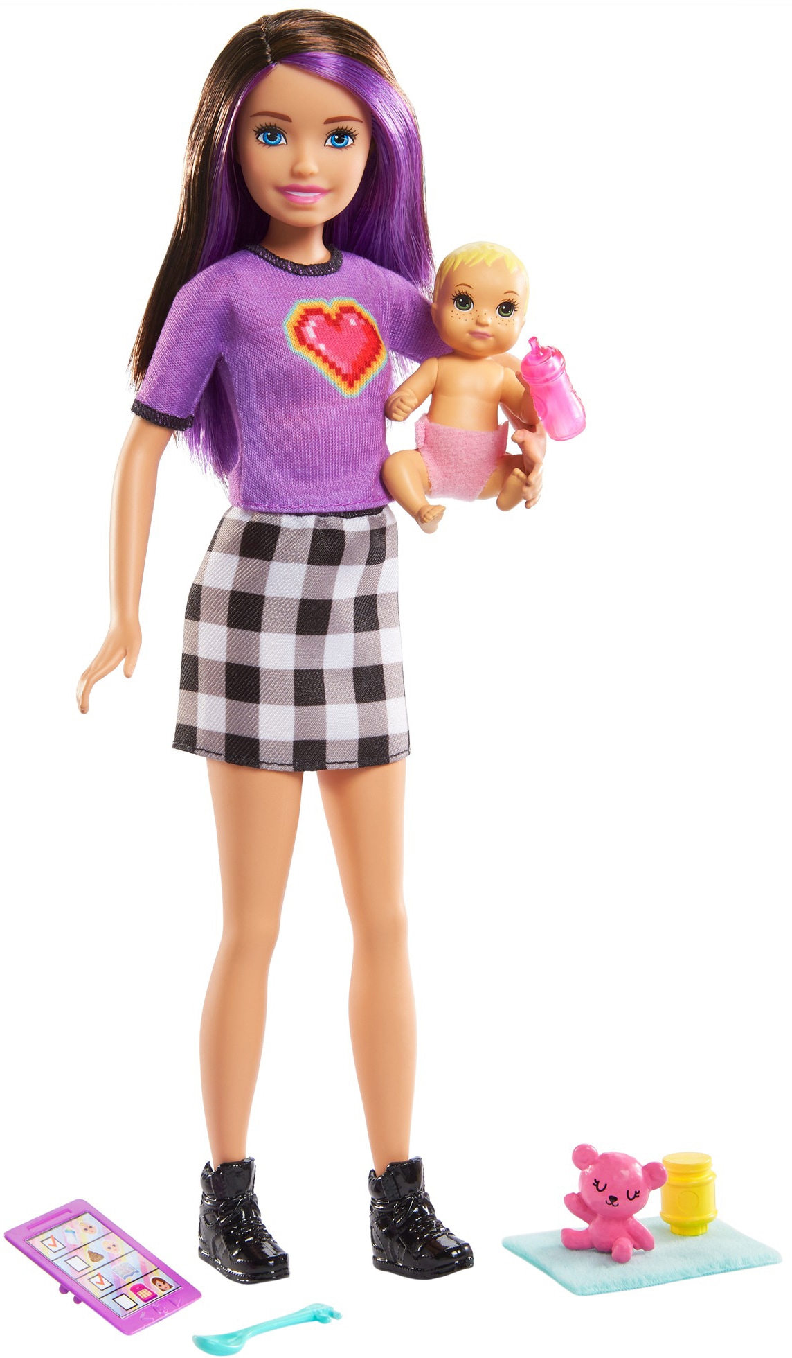 Barbie Anziehpuppe »Skipper Babysitters Inc. Skipper & Baby Puppe«, inklusive Zubehör