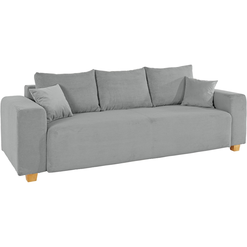 COLLECTION AB Schlafsofa Yves, mit Bettkasten, Bettfunktion und 2 Zierkissen